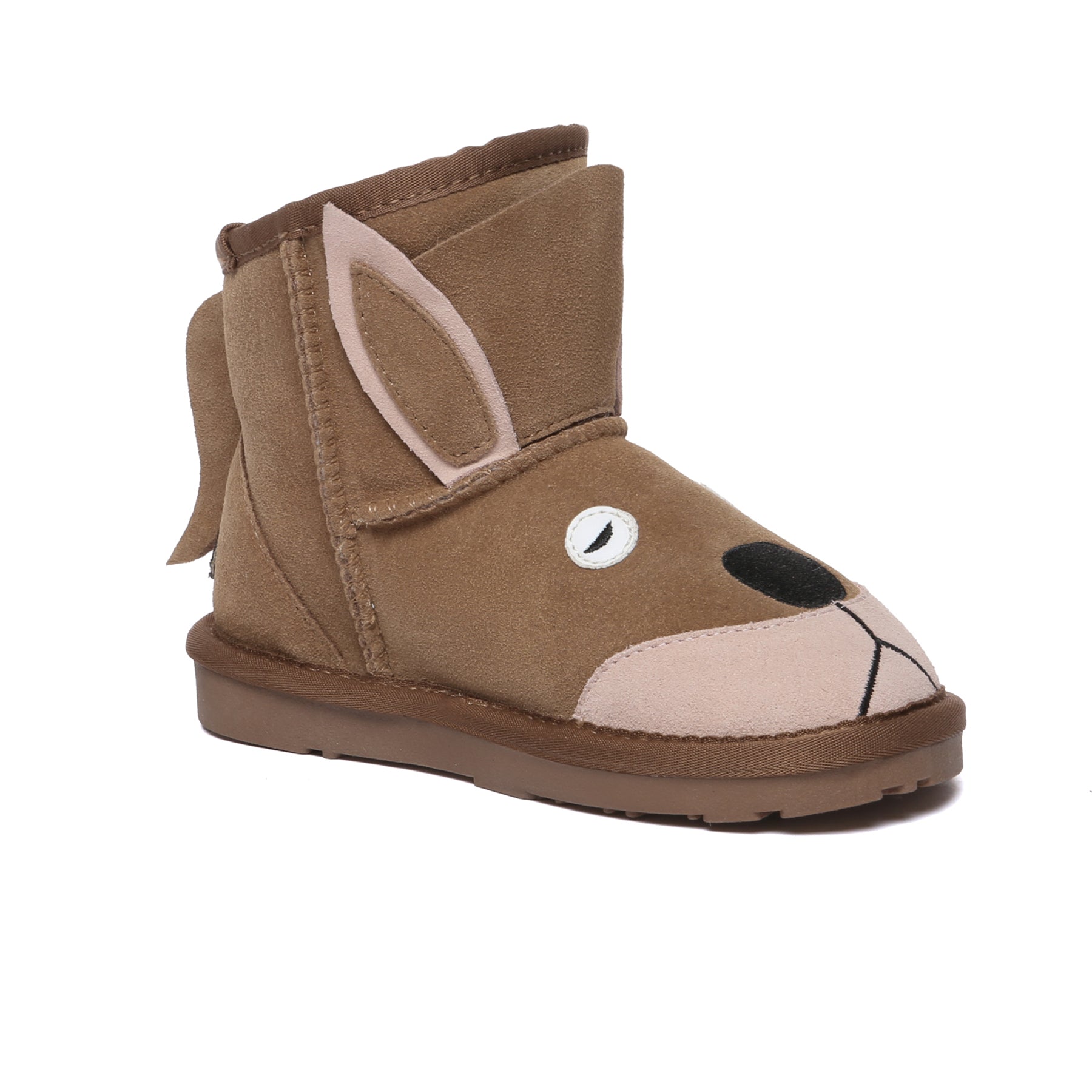 Kids' UGG boots by EverUgg featuring soft kangaroo fur, cozy design, and classic slip-on shoes for children.