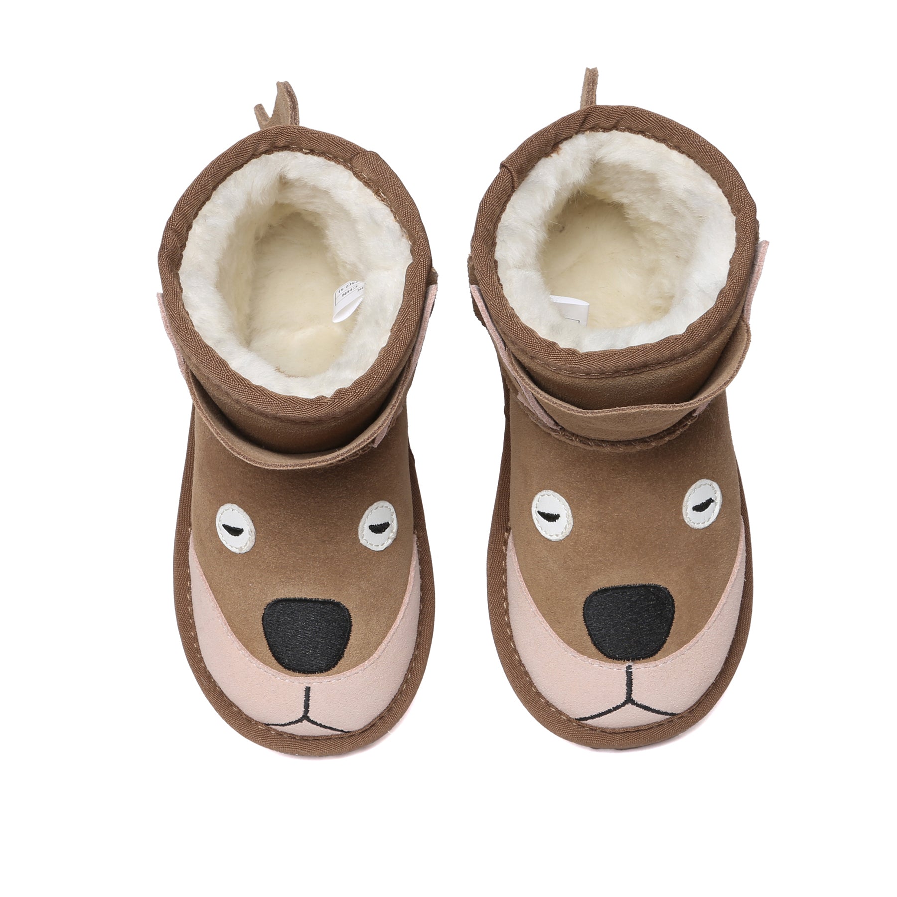 Kangaroo Kids UGG boots by EverUgg featuring soft suede material and cozy fur lining for warm winter footwear.