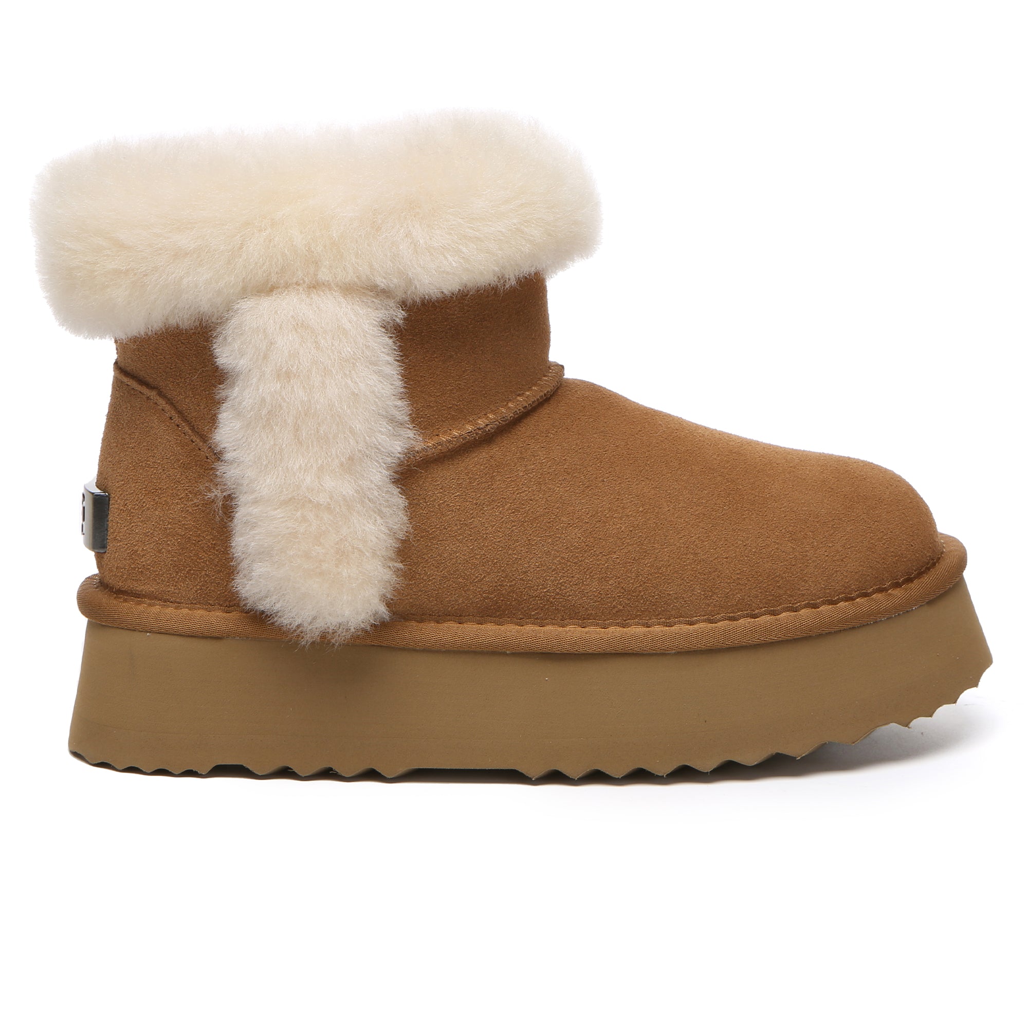 EverUgg Kaz Shearling Mini Platform UGG Boots for women, featuring shearling lining and mini platform design.