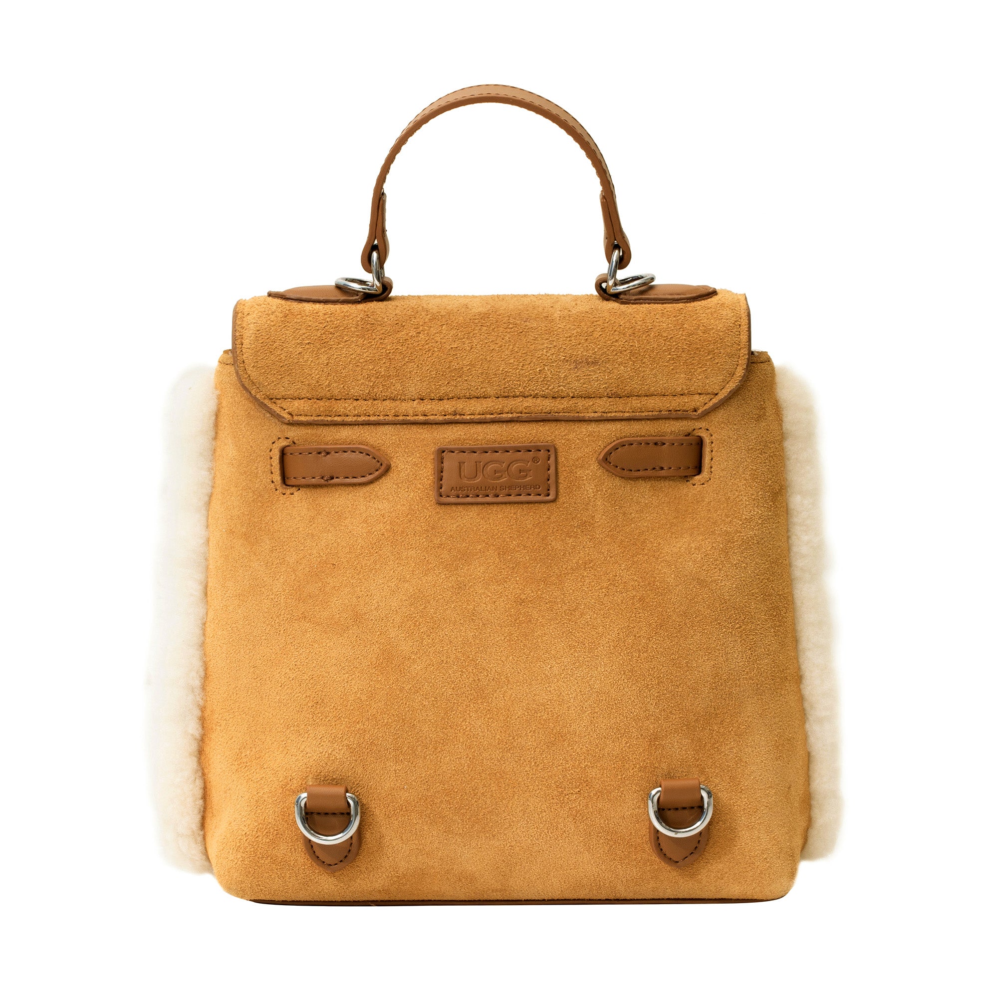 EverUgg Kenny Fluffy Adjustable Strap UGG Backpack handbag with plush texture and adjustable strap, stylish and cozy for everyday use.