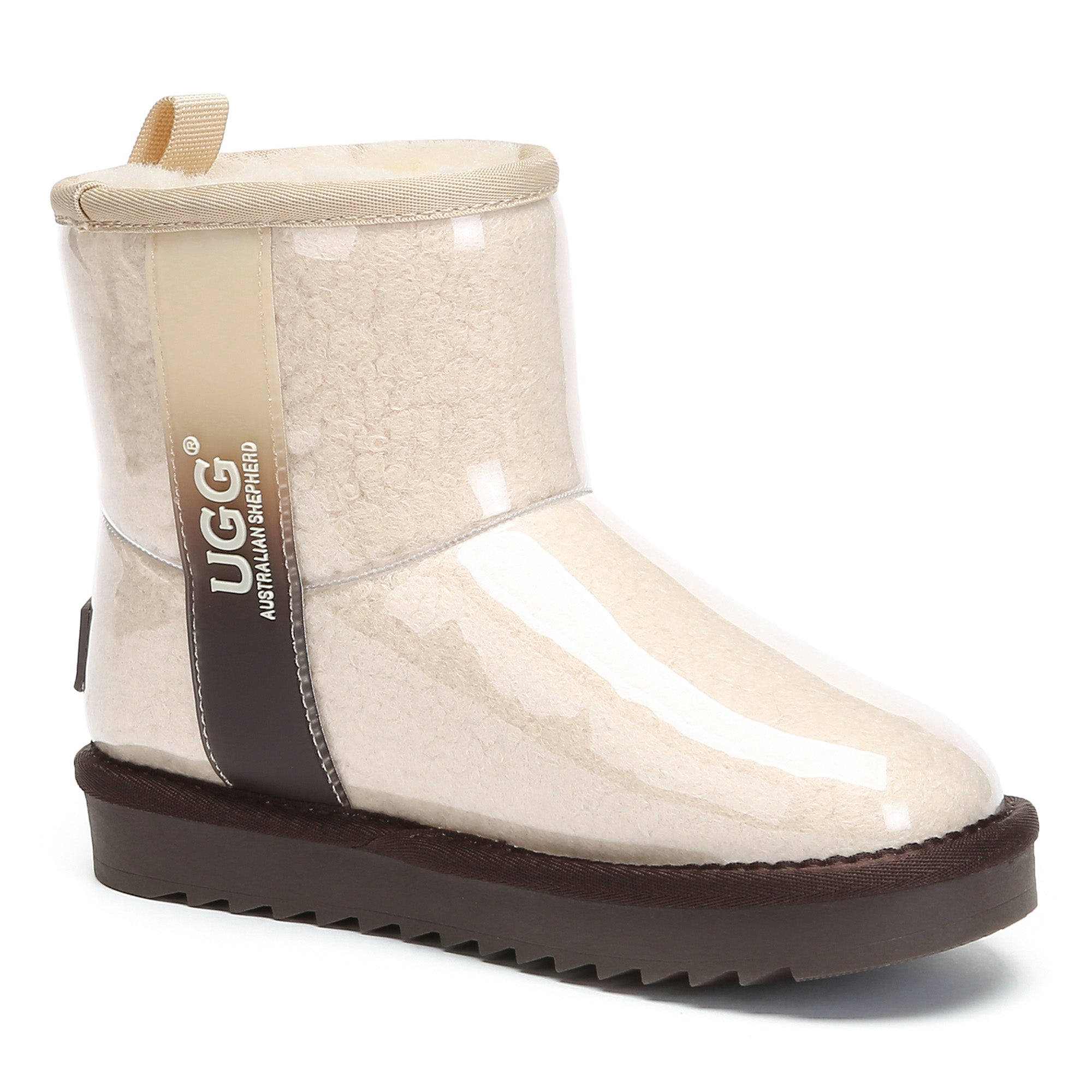 Kids' EverUgg coated Neo UGG rain boots with waterproof coating and colorful design, perfect for wet weather.