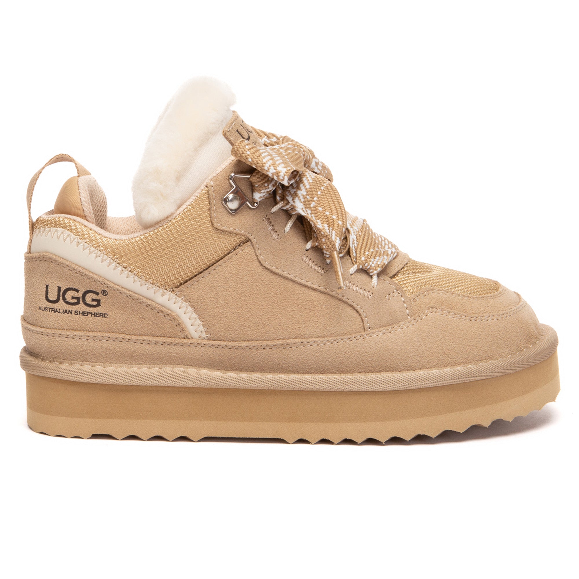 Kids' EverUgg Parker lace-up boots with platform soles, featuring stylish design and durable UGG craftsmanship.