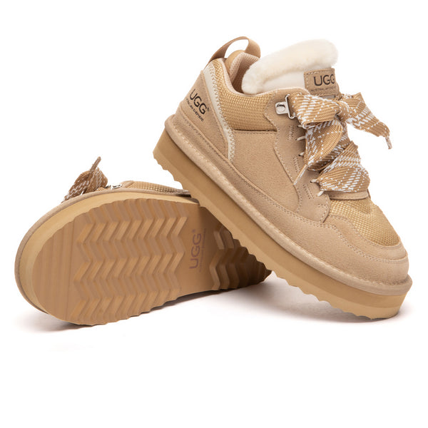 Kids' EverUgg Parker lace-up boots with platform sole, featuring stylish design and sturdy construction for everyday wear.