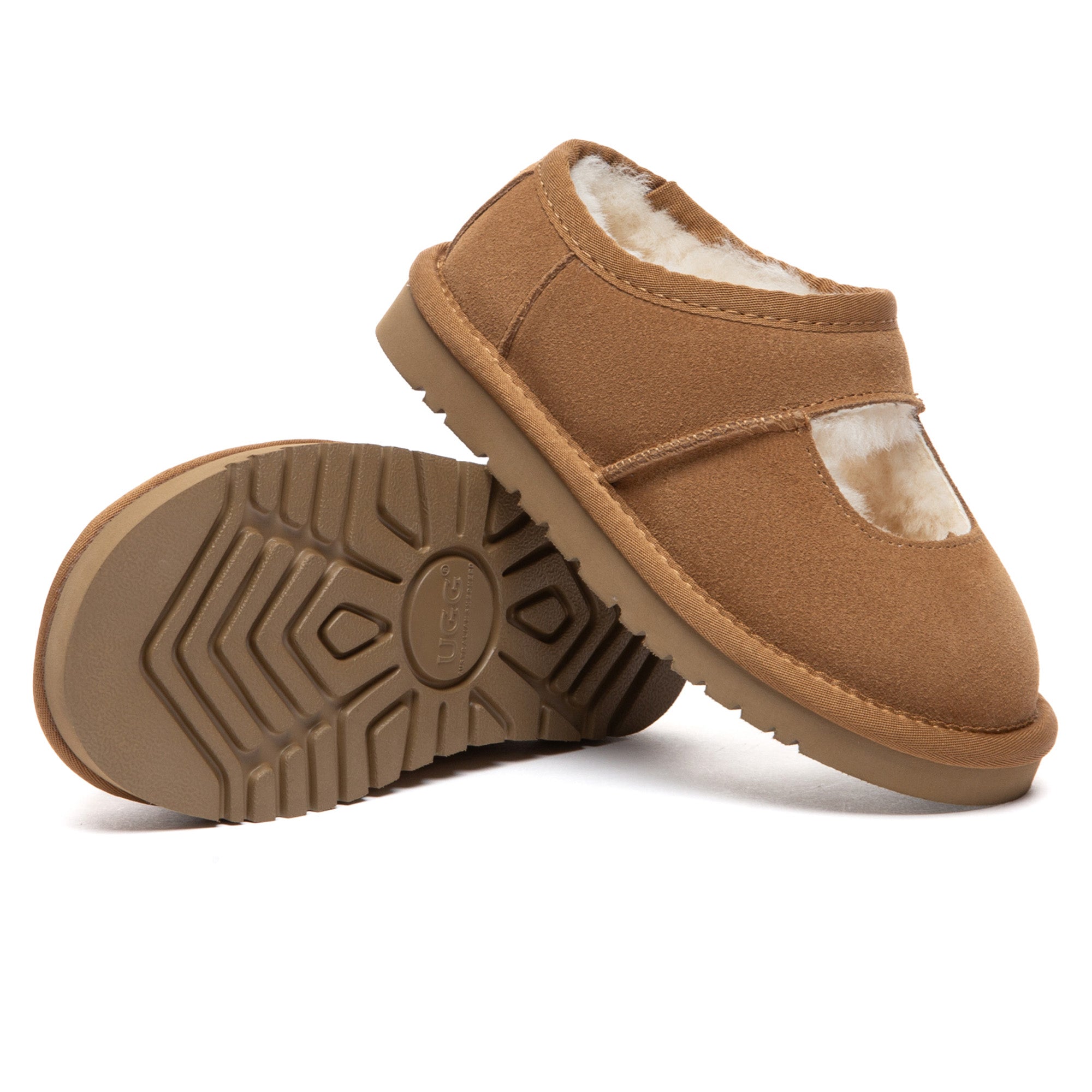 Kids Reveal UGG platform slippers by EverUgg featuring soft fabric, slip-on design, and playful style for young children.