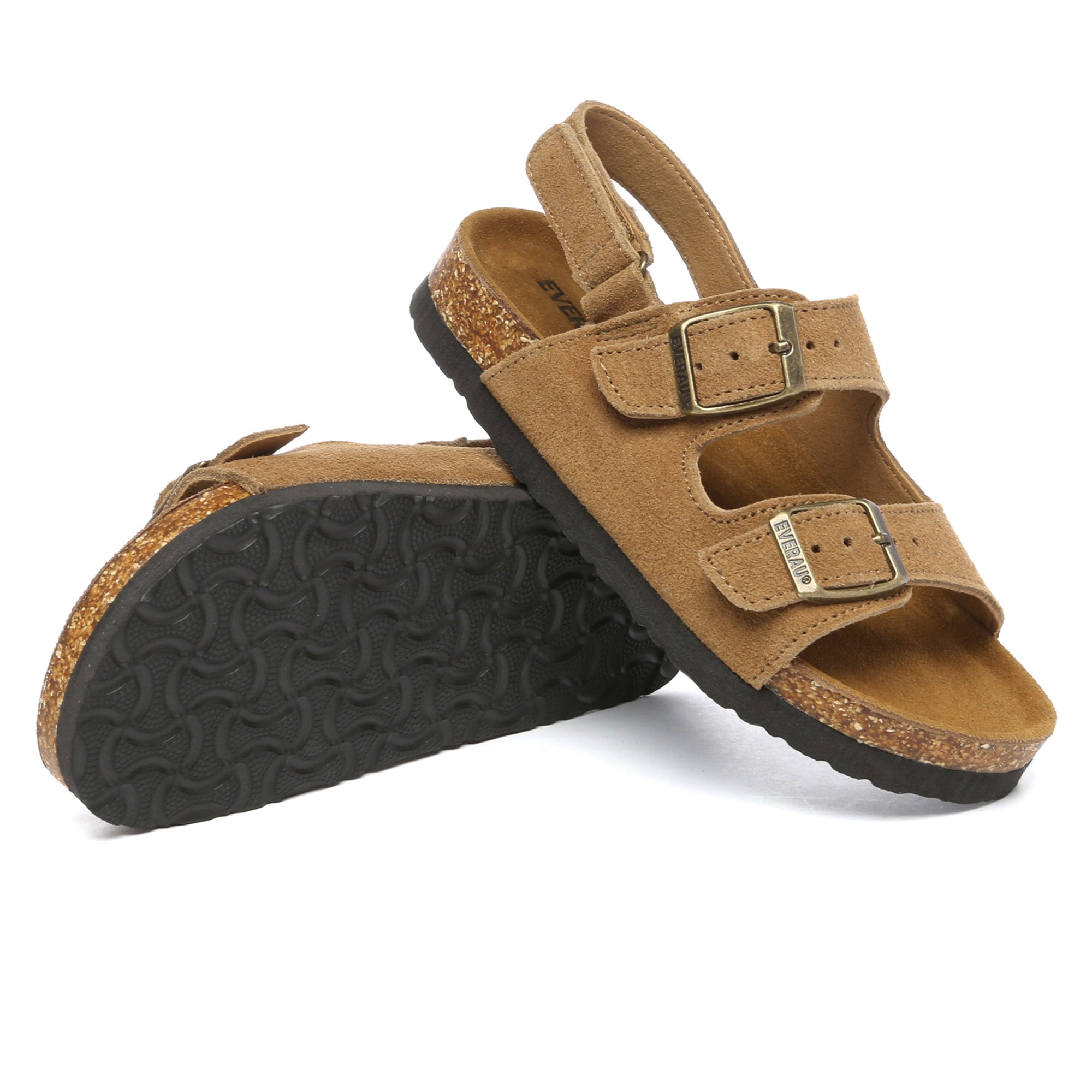 Kids EverUgg slingback sandals with straps, featuring colorful design and open-toe style for comfortable summer wear.