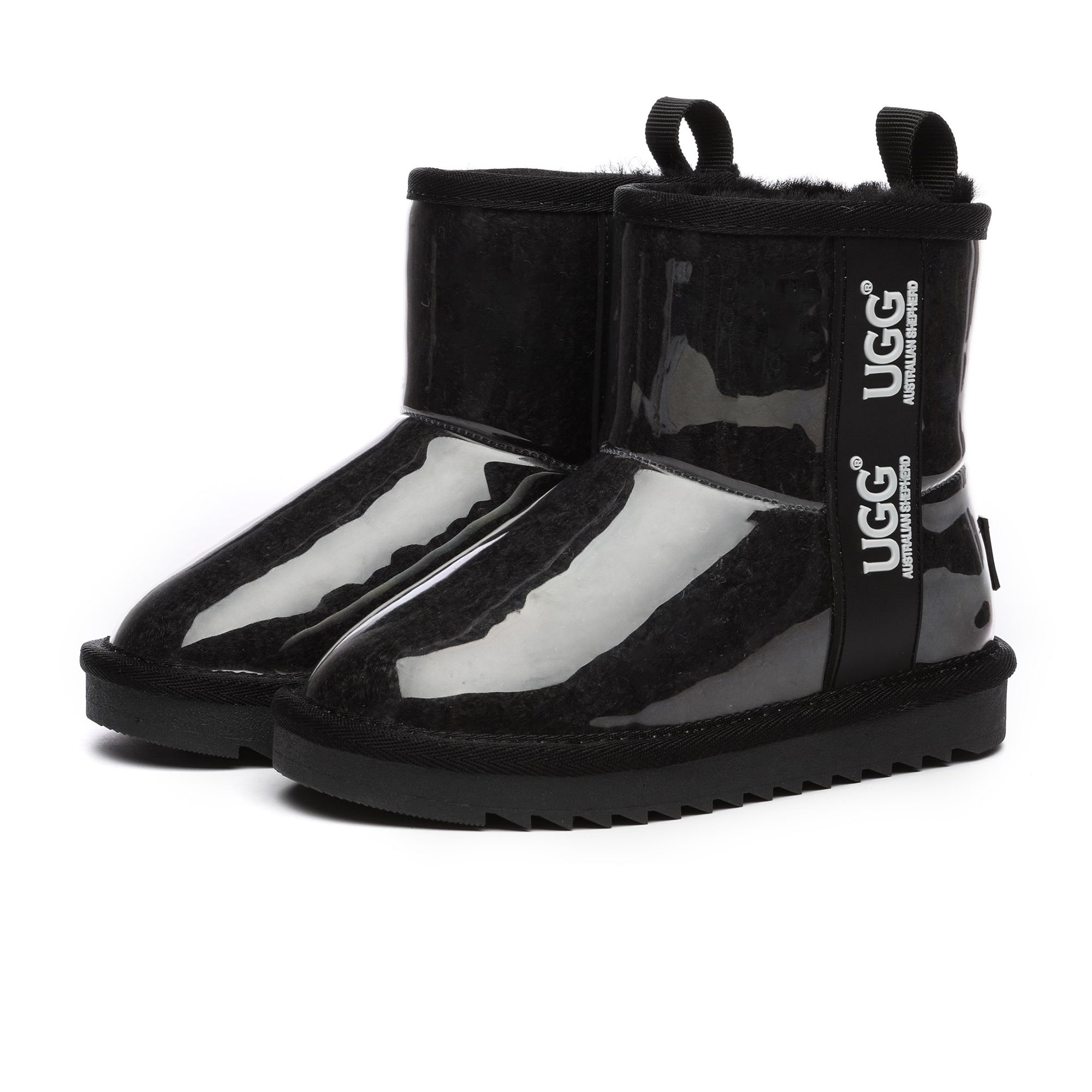 Kids waterproof UGG boots by EverUgg with plush lining and durable rubber soles, ideal for wet weather and outdoor play.