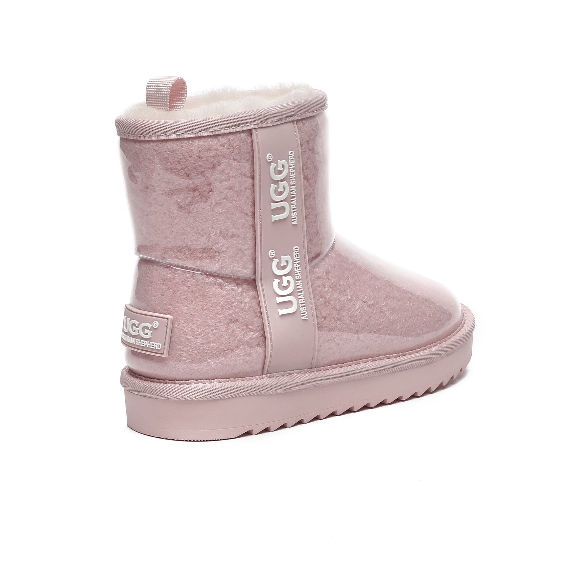 Kids waterproof UGG boots by EverUgg in pink, featuring a cozy exterior and sturdy waterproof material for outdoor wear.