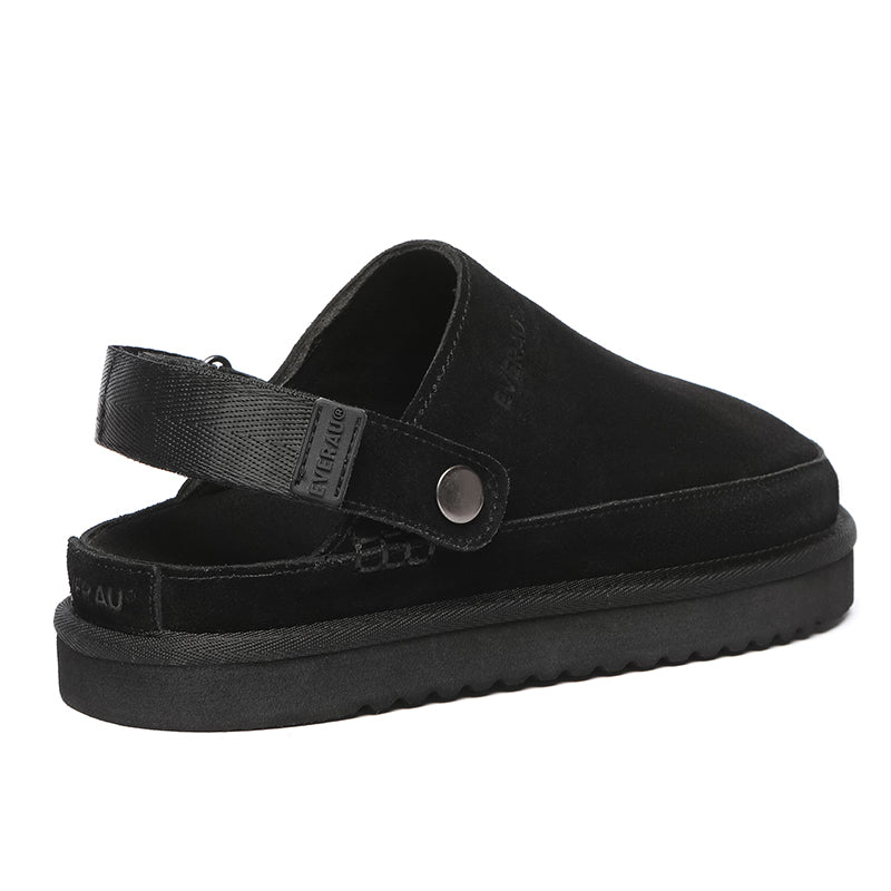 Black Kylee UGG slippers by EverUgg featuring plush lining and slip-on design for cozy comfort and easy wear.