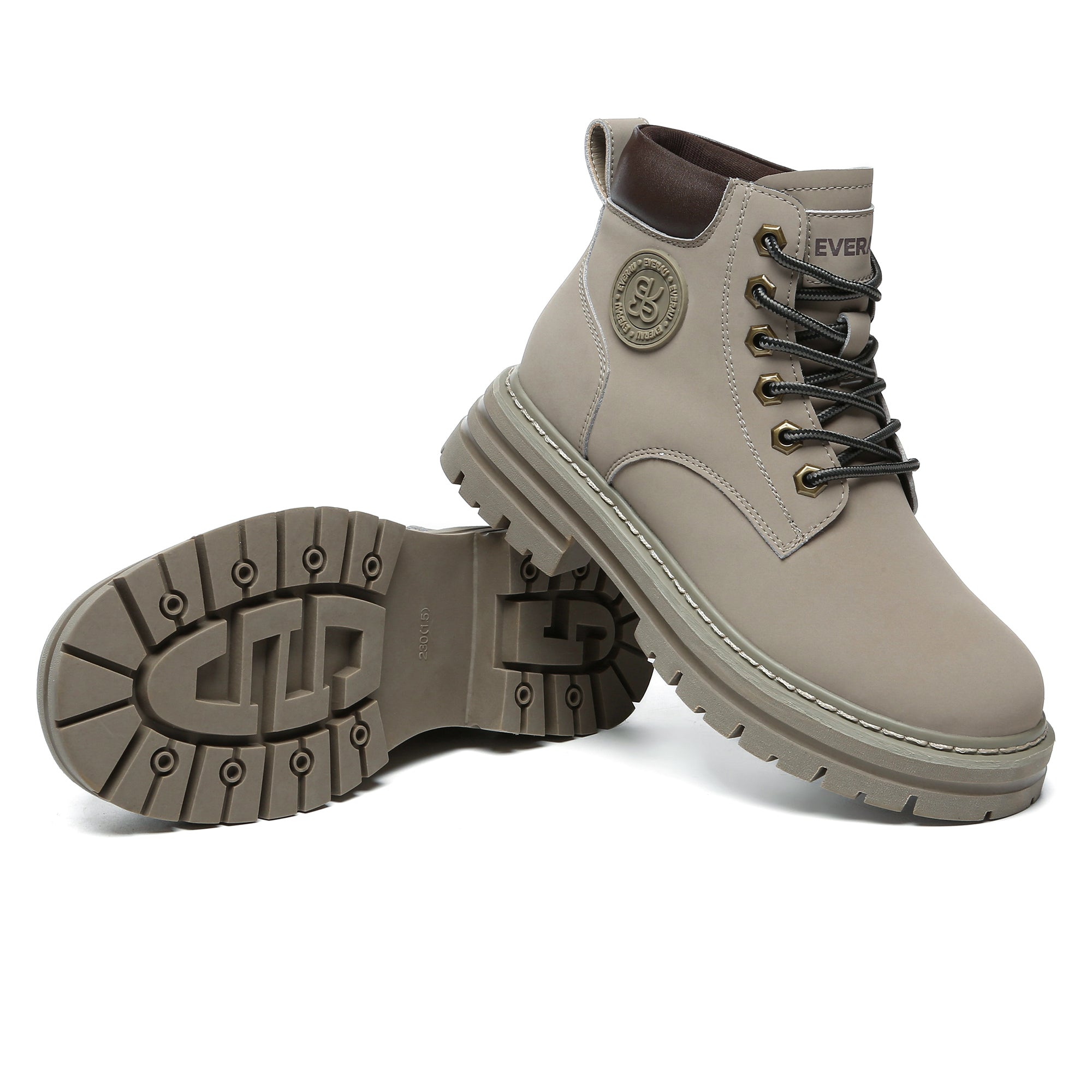 EverUgg leather high-top Timber boots for women with stylish design and sturdy sole, perfect for fashion-forward footwear.