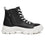 Leather Lace Up Zipper Chunky Boots