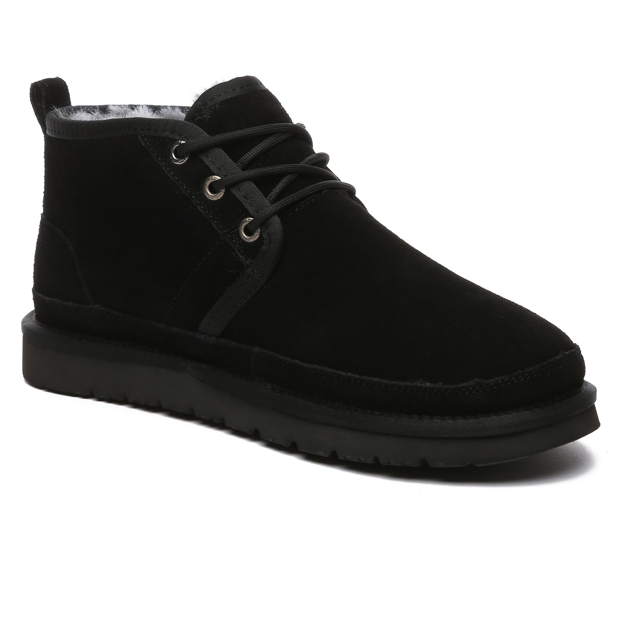 EverUgg Leo Men UGG ankle boots in tan leather with rugged sole and ankle height, stylish men's shoes for casual wear
