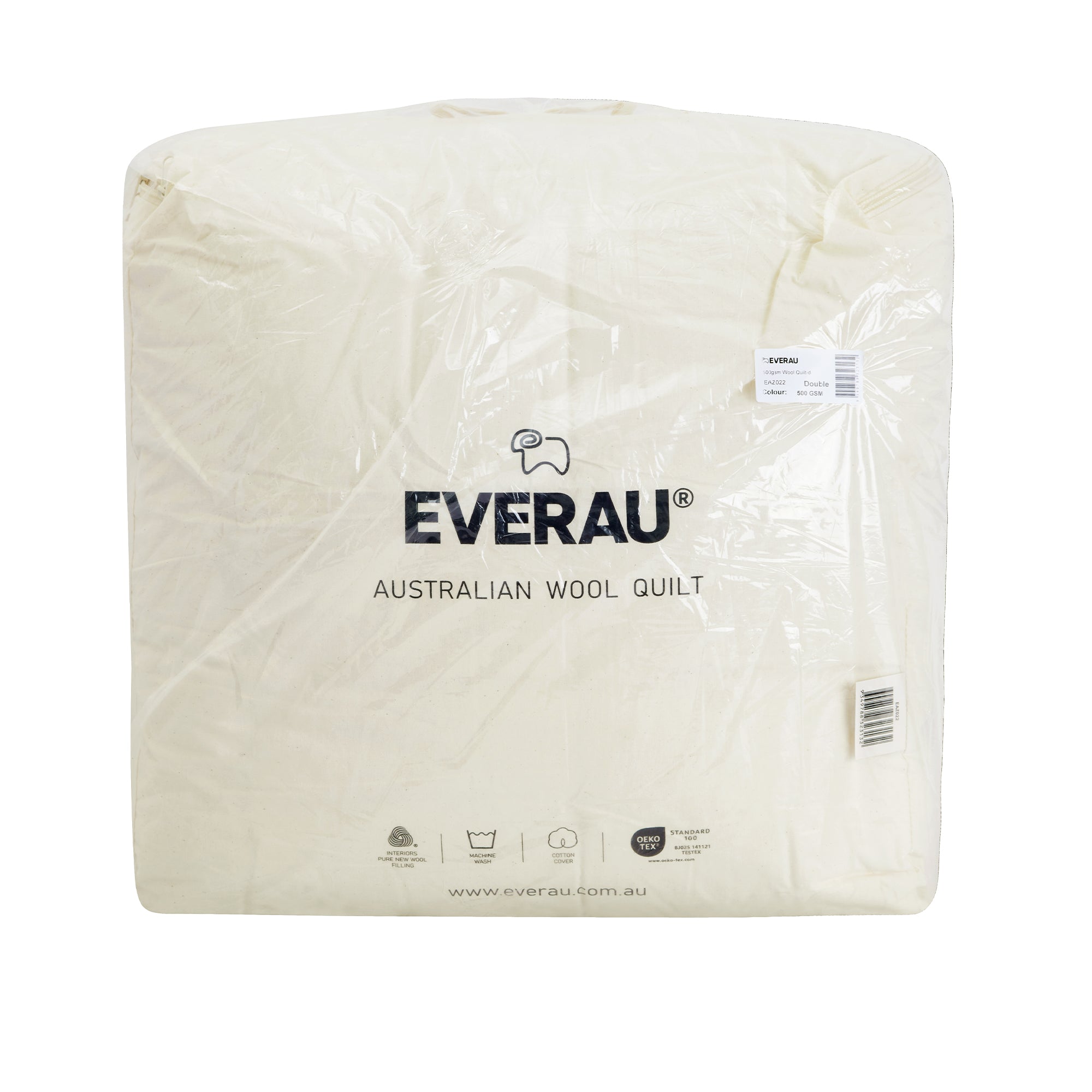 Luxury Australian 100% wool quilt by EverUgg, showcasing a plush, cozy comforter perfect for all-season sleeping.