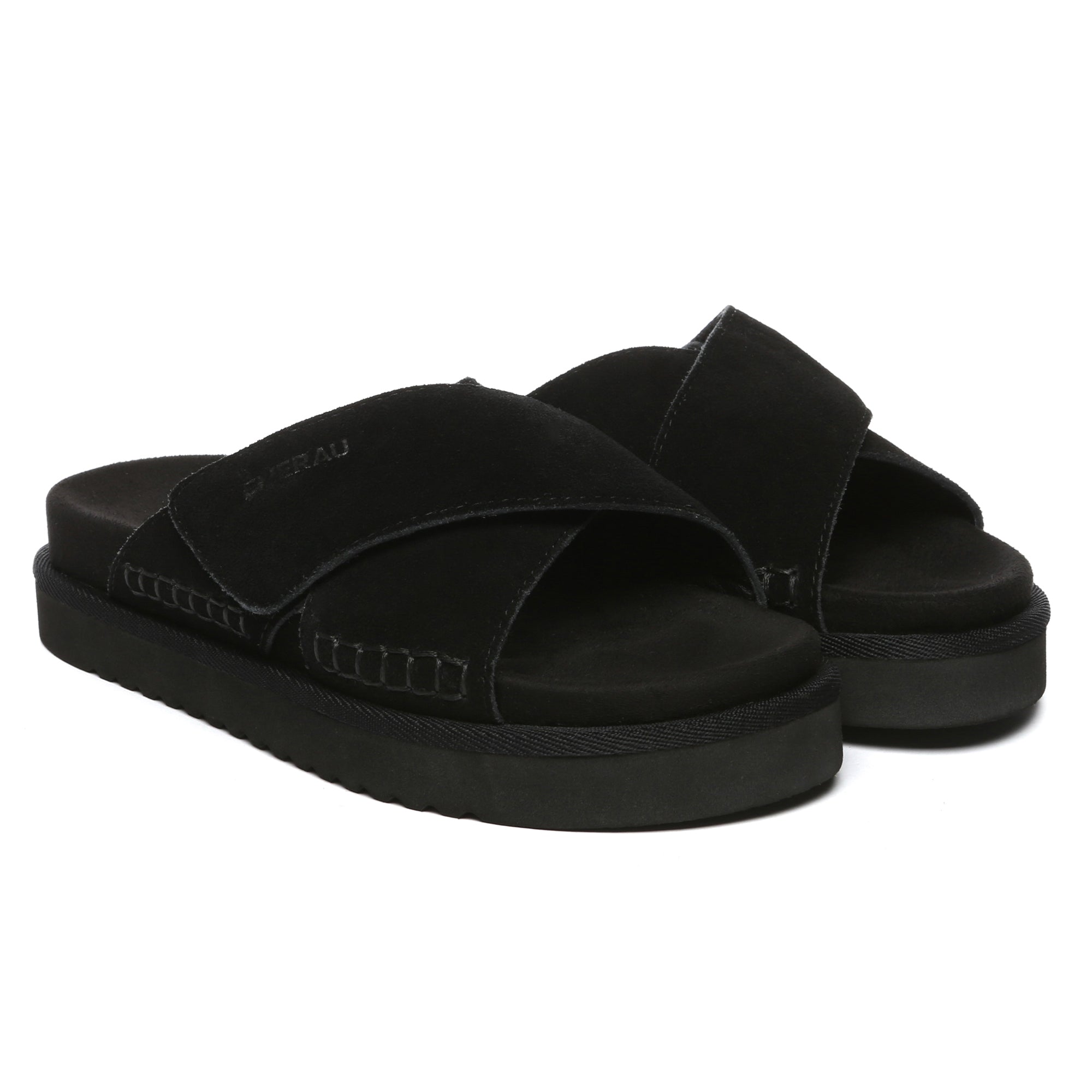 EverUgg Lyla Cross Slip-on Slides for women with a stylish cross-strap design and comfortable slip-on style.