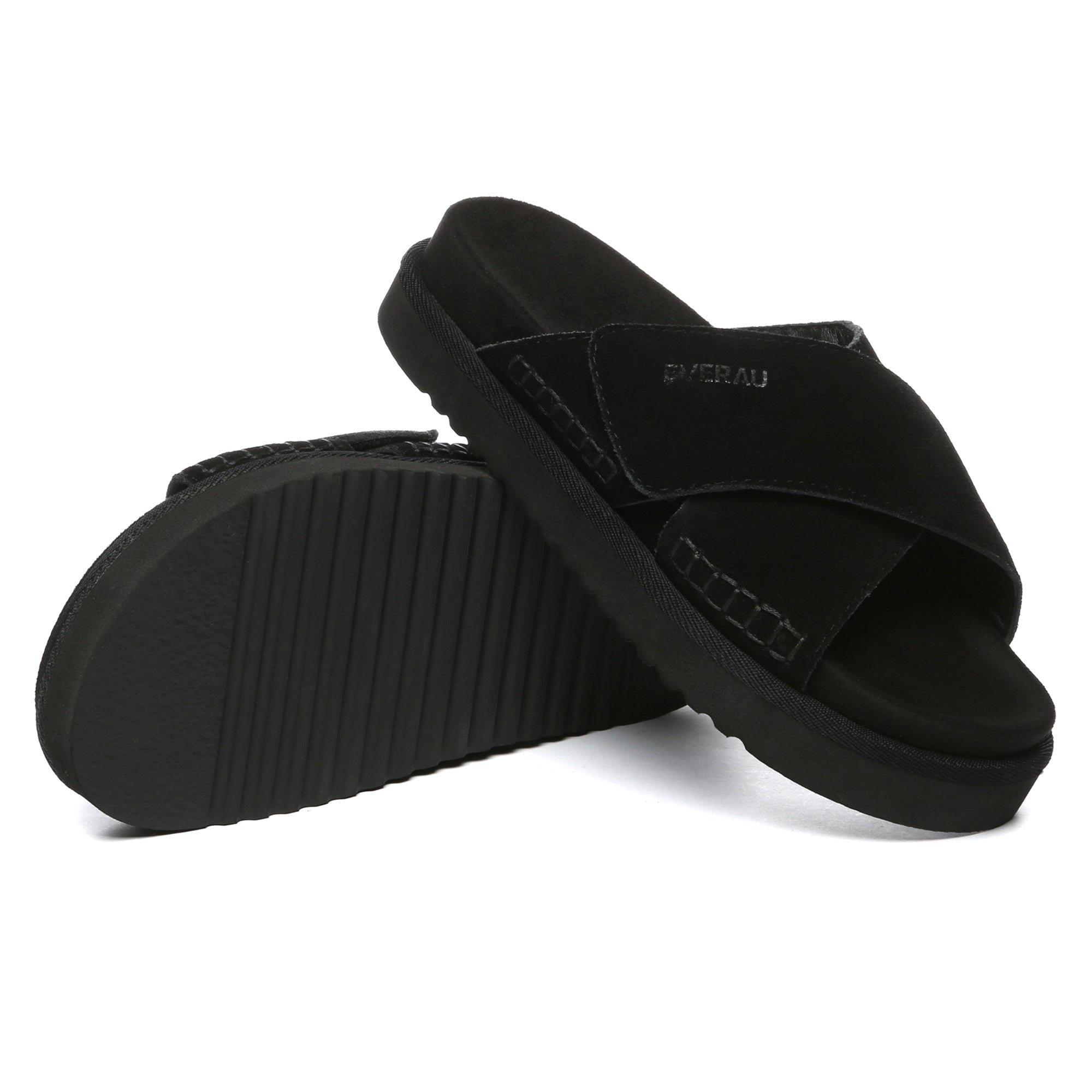EverUgg Lyla Cross Slip-on Slides for women featuring a stylish cross-strap design and comfortable slip-on style.