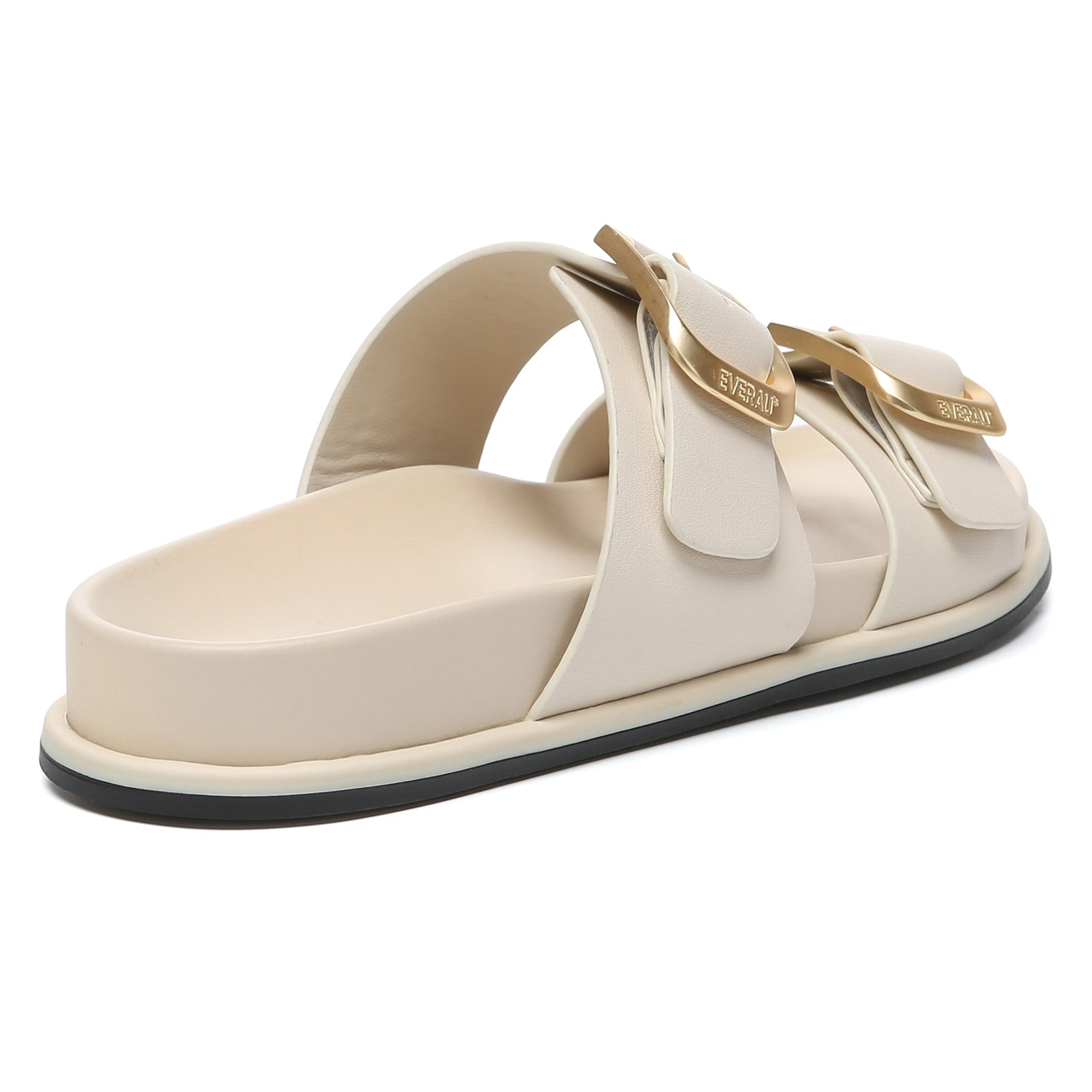 EverUgg Manisha Buckle Leather Sandals with adjustable buckle straps and open toe design, perfect for warm weather.