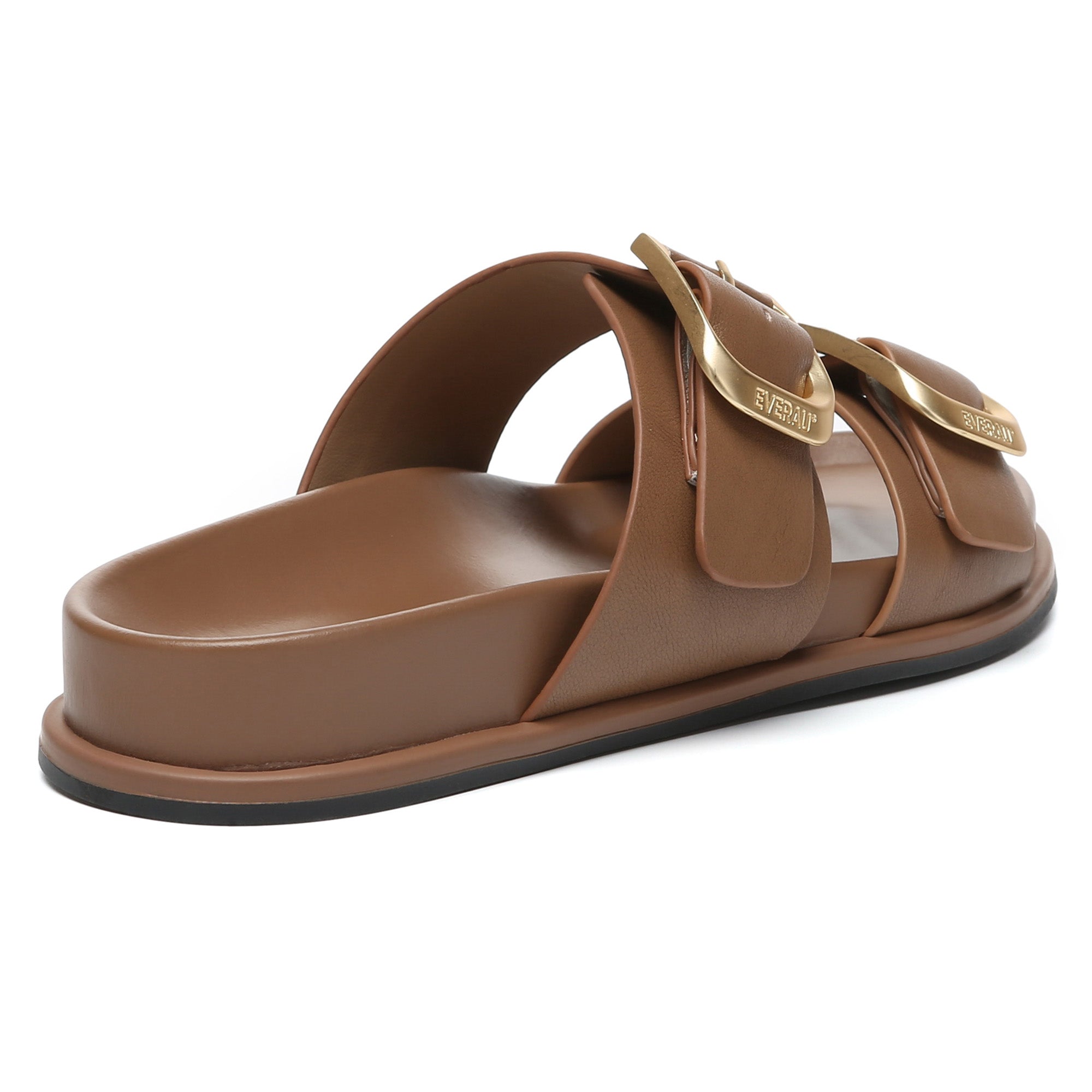EverUgg Manisha Buckle Leather Sandals featuring adjustable buckle straps and a comfortable flat sole.