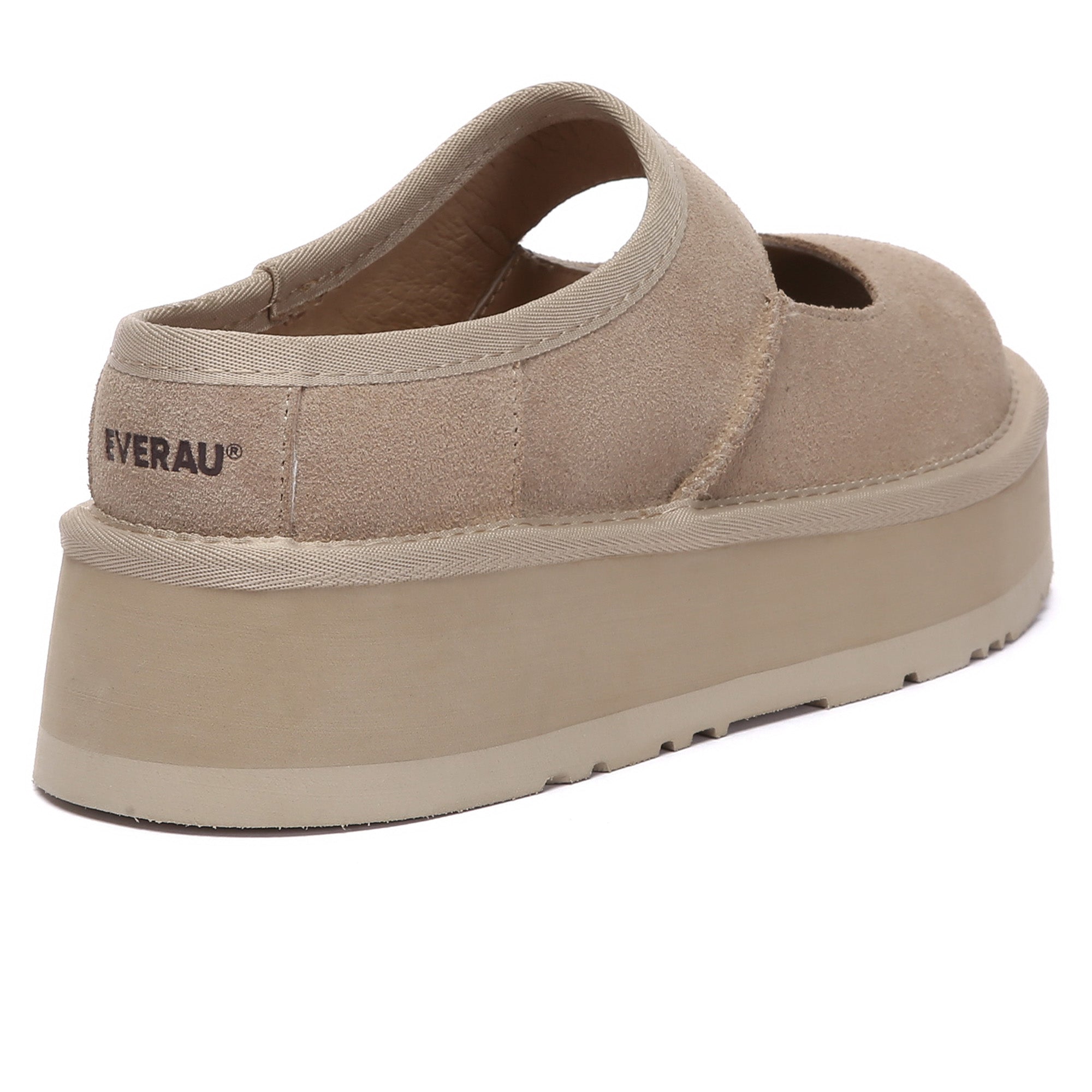 EverUgg Mary Jane platform slippers with rounded toe and thick sole, stylish indoor footwear for comfort and casual wear.