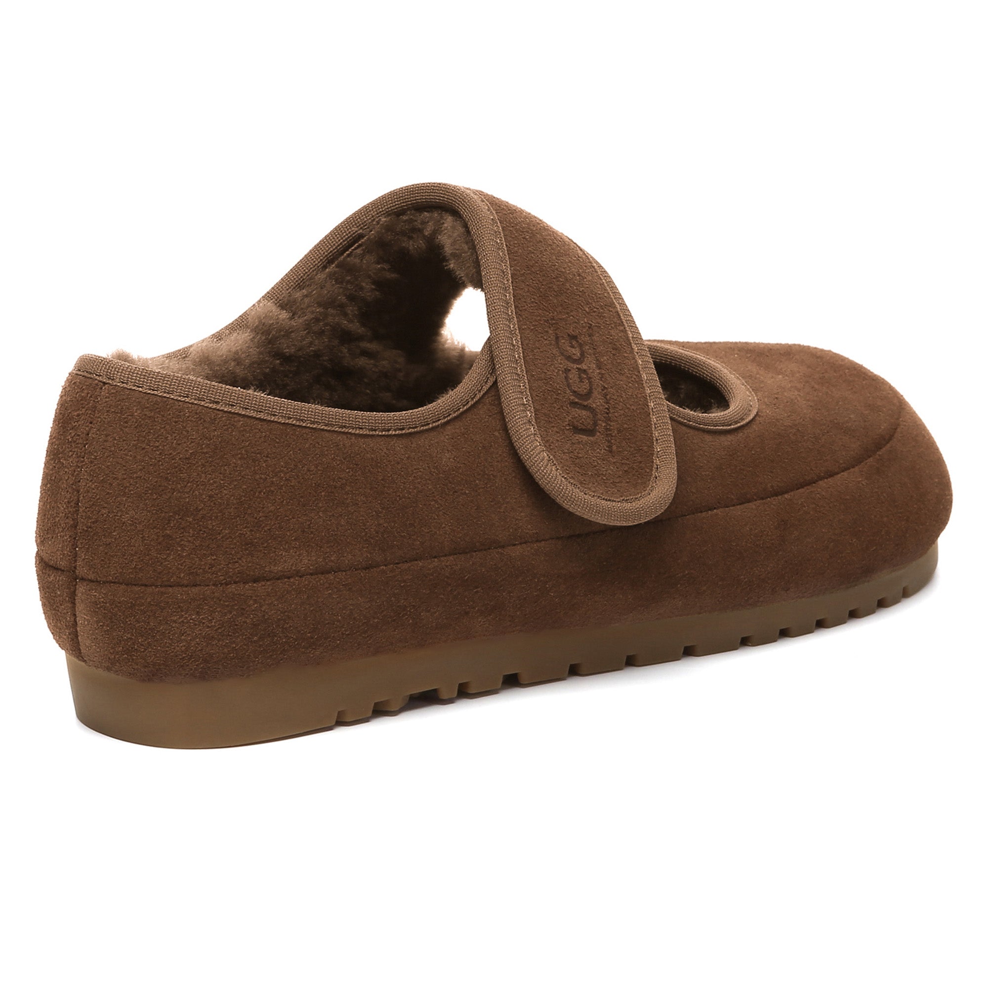 EverUgg Mary Jane strap loafer slippers for women, featuring classic UGG slip-on shoes with a stylish strap design.