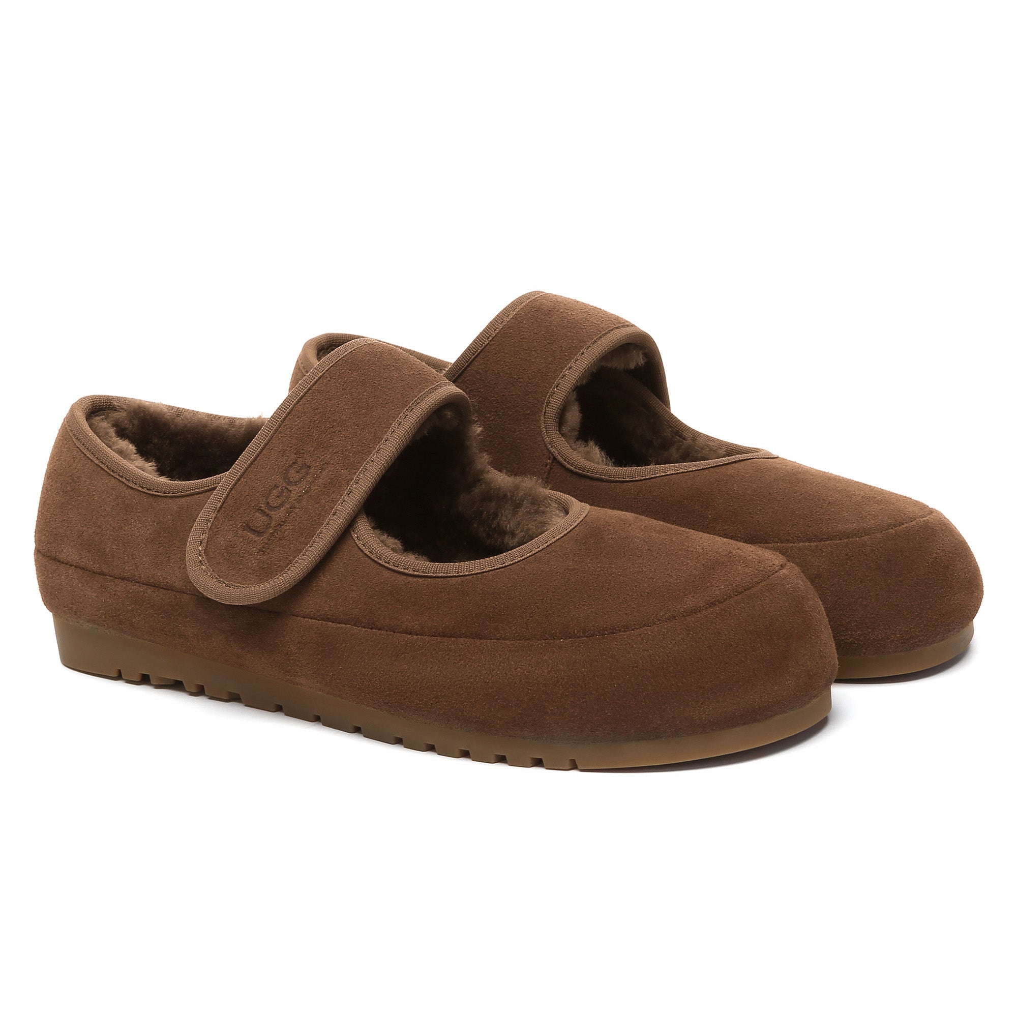 EverUgg Mary Jane strap loafer slippers for women, featuring classic UGG style with comfortable slip-on design and detailed strap.