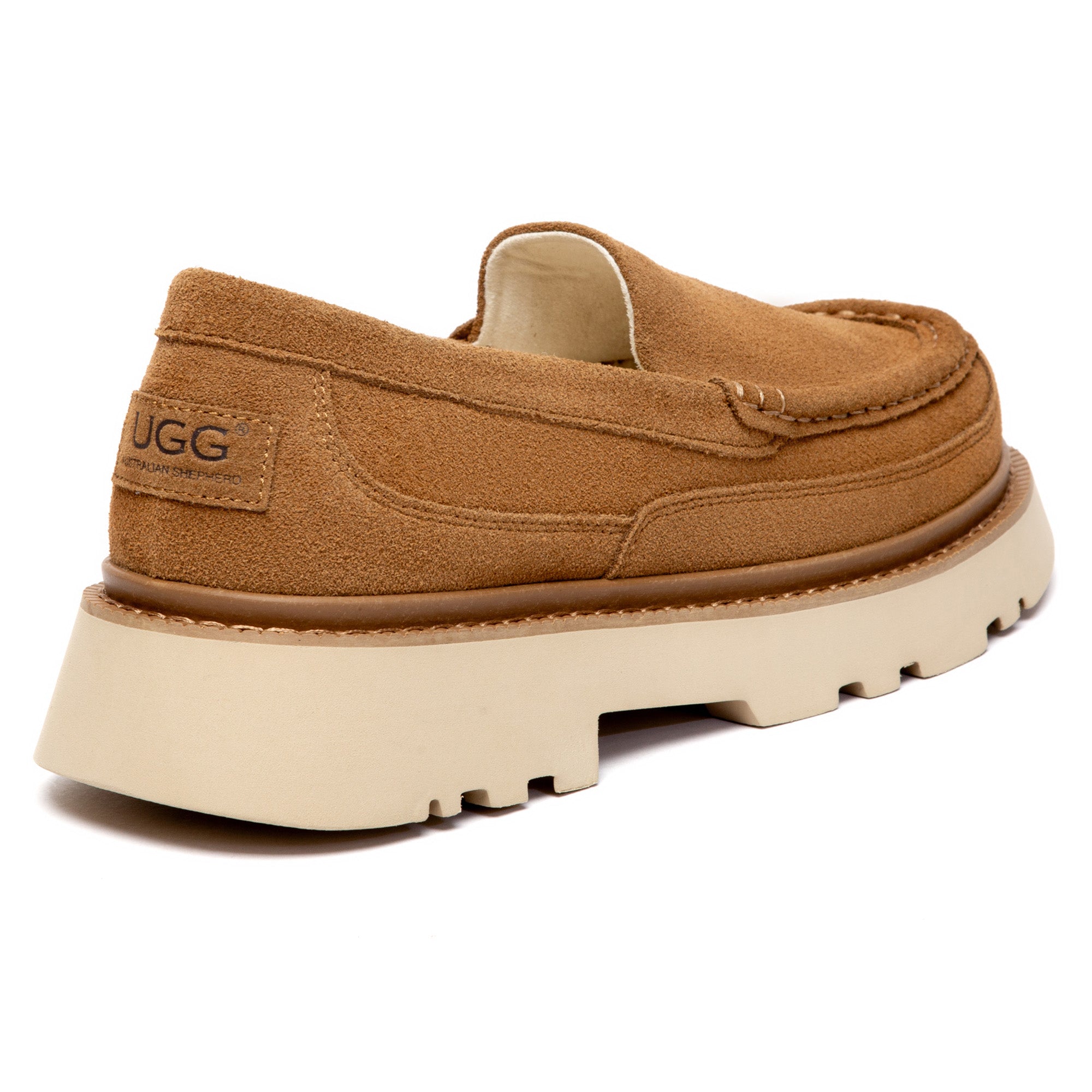 Men's casual UGG loafers by EverUgg, featuring comfortable, stylish flat shoes with suede finish and slip-on design.
