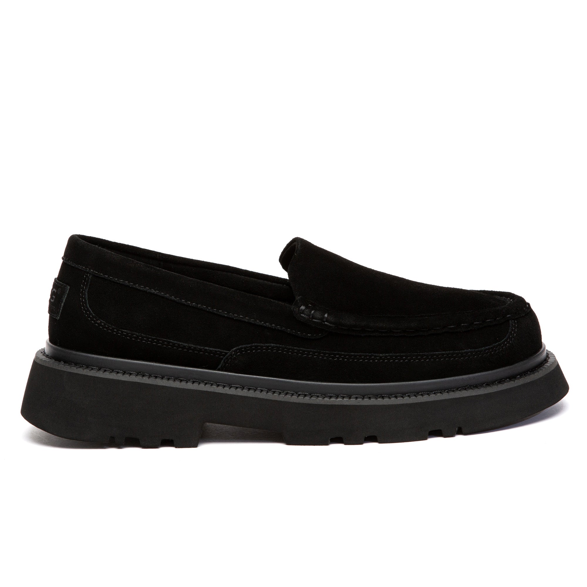 Men's casual UGG loafers by EverUgg, featuring comfortable flat footwear with a sleek design and soft material.