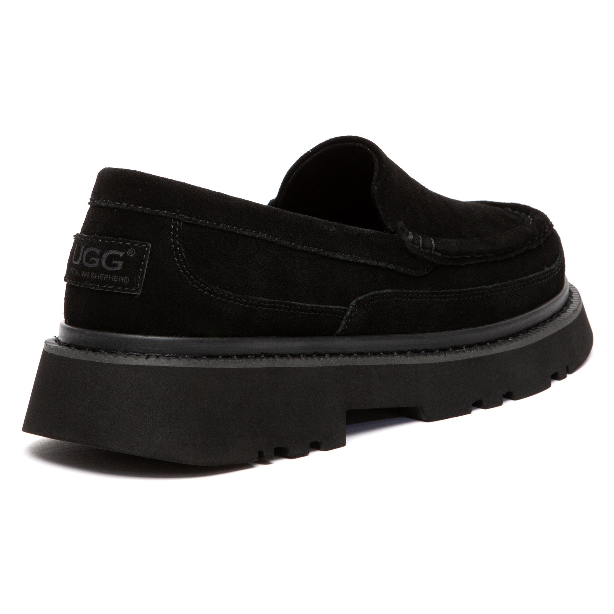 Men's casual UGG loafers by EverUgg, stylish flat shoes with a soft leather upper and comfortable slip-on design.