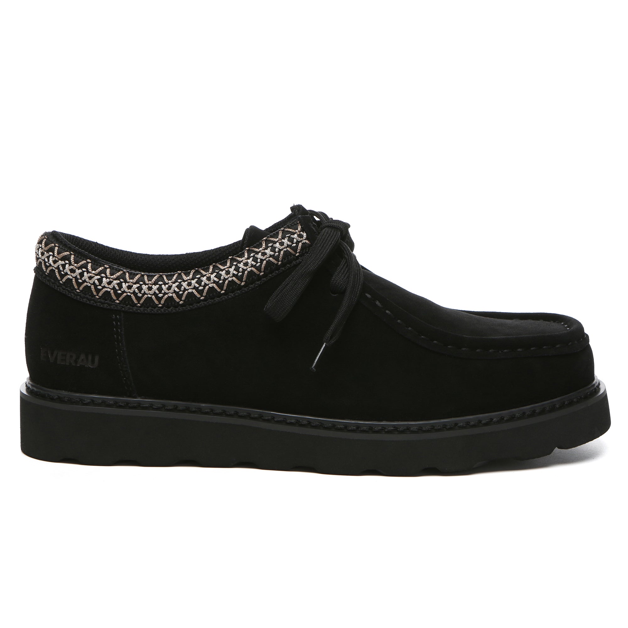 Men's EverUgg leather Kenzie lace-up casual shoes with a sleek design and sturdy sole, perfect for everyday wear.