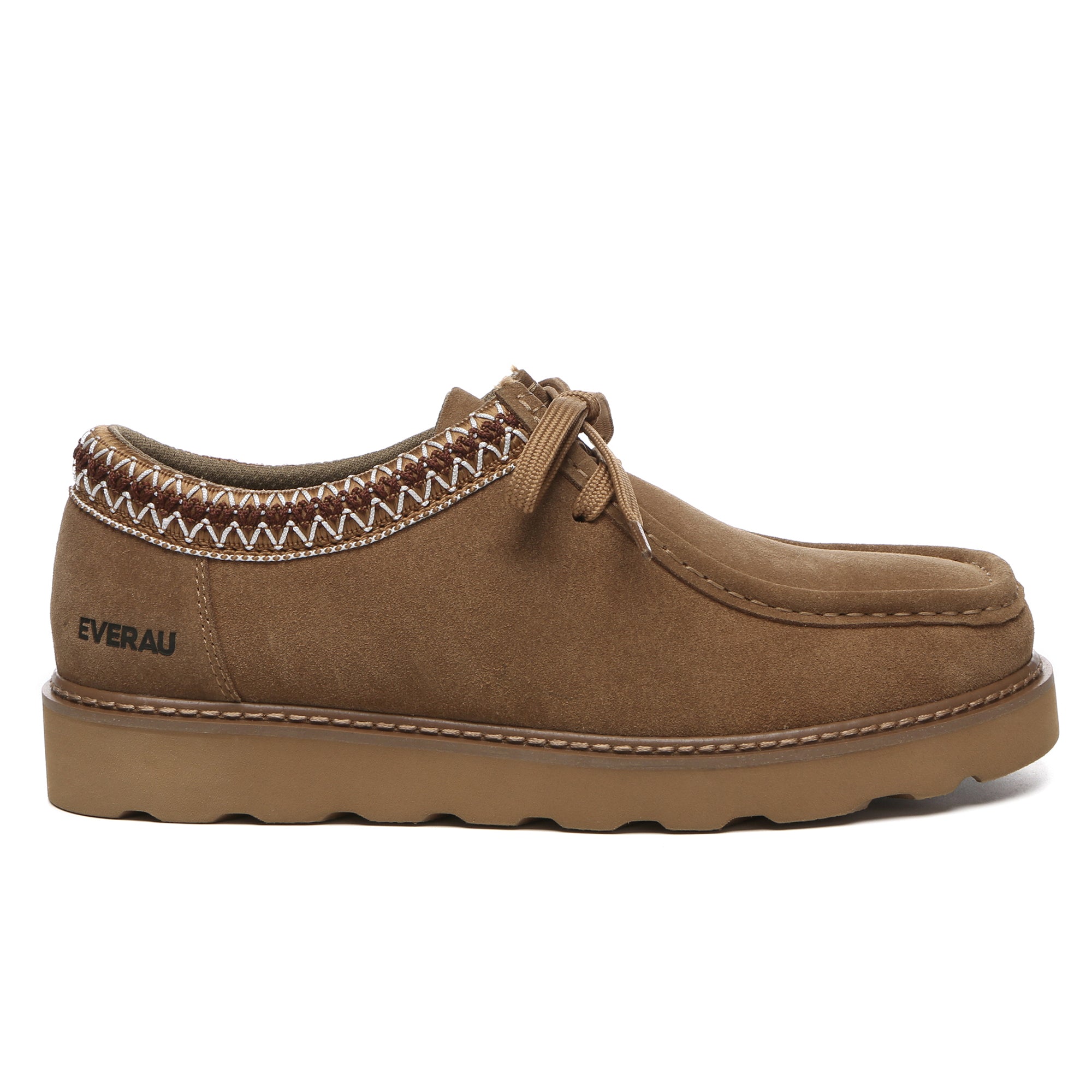 Men's leather Kenzie lace-up casual shoes by EverUgg featuring classic design and durable leather material.