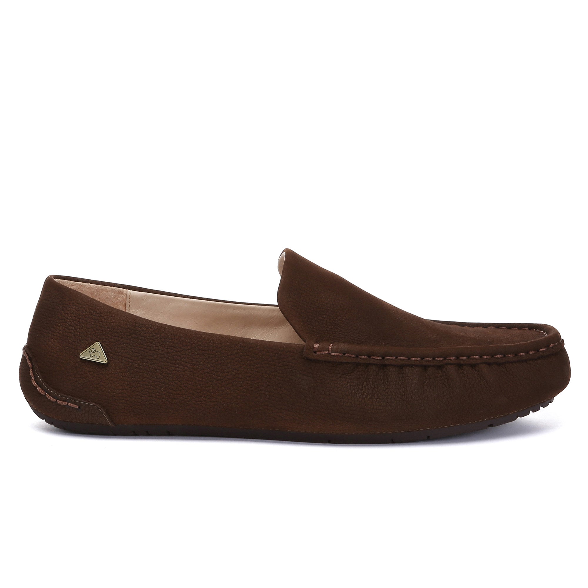 Men's casual slip-on moccasin loafers by EverUgg, featuring a comfortable flats design with leather upper and suede detailing.