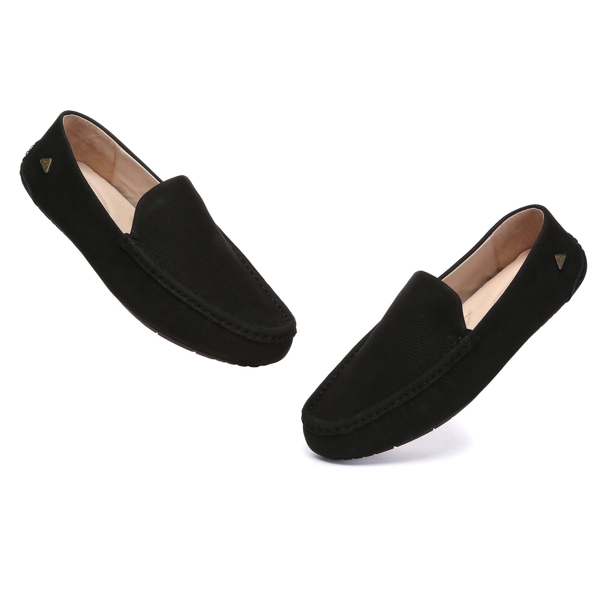 Men's EverUgg casual slip-on moccasin loafers, featuring soft flats with stitching details and comfortable slip-on design.