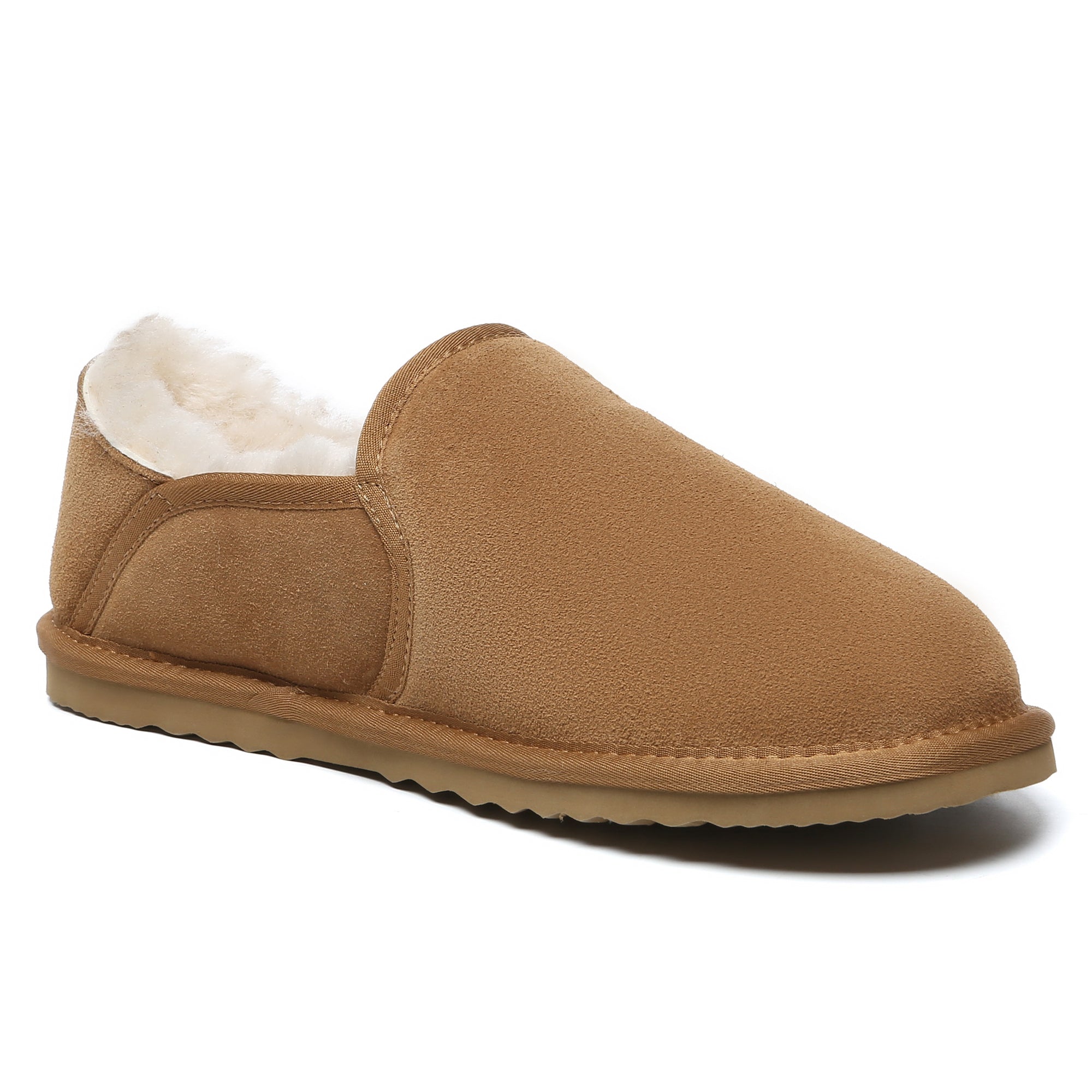 Men's UGG ankle sheepskin loafers by EverUgg, featuring soft sheepskin material and classic slip-on design for comfortable wear.
