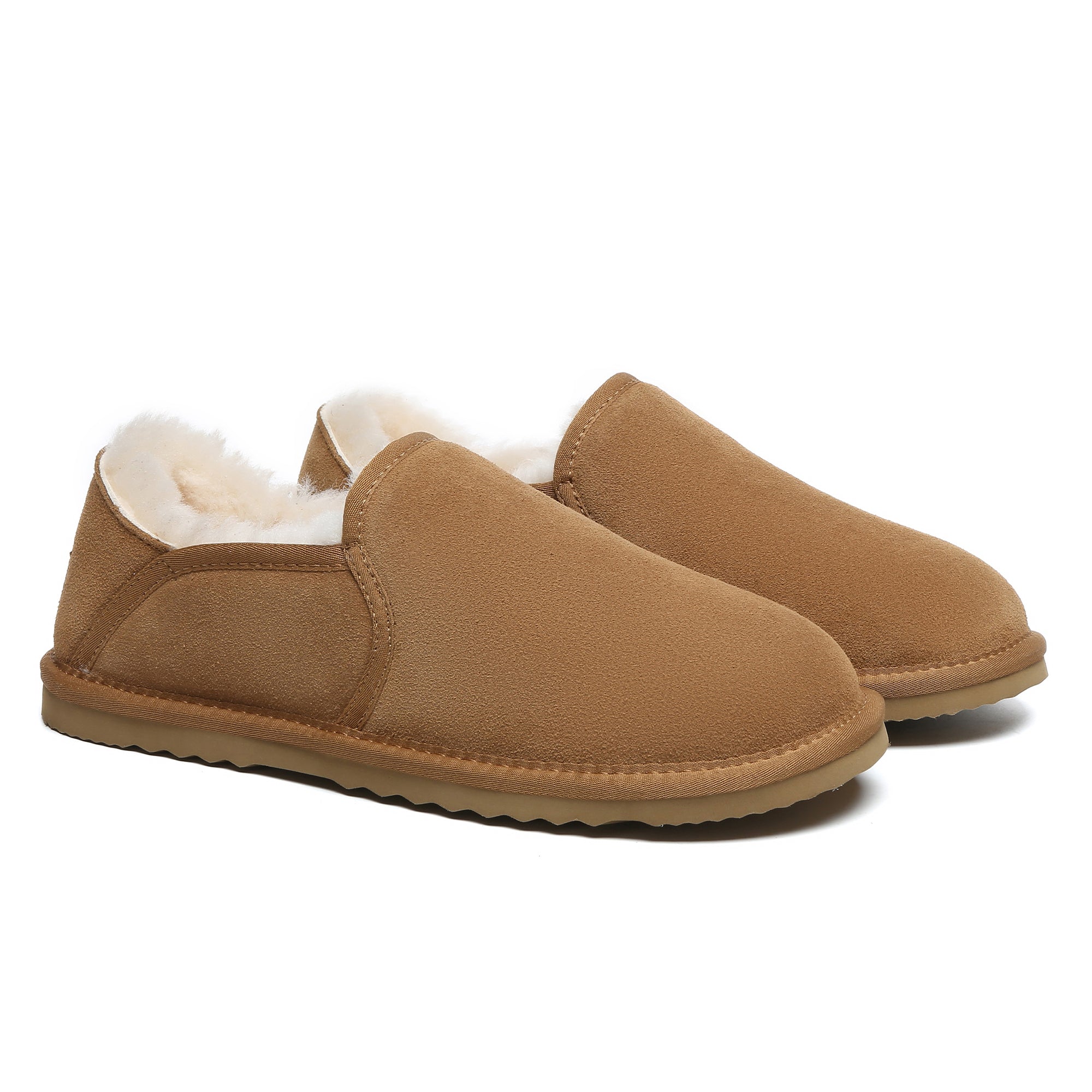Men's UGG ankle sheepskin loafers by EverUgg, showcasing soft sheepskin material and classic loafer style.