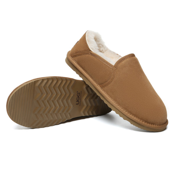 Men's UGG ankle sheepskin loafers by EverUgg, showcasing soft sheepskin material and slip-on design for comfortable casual wear.