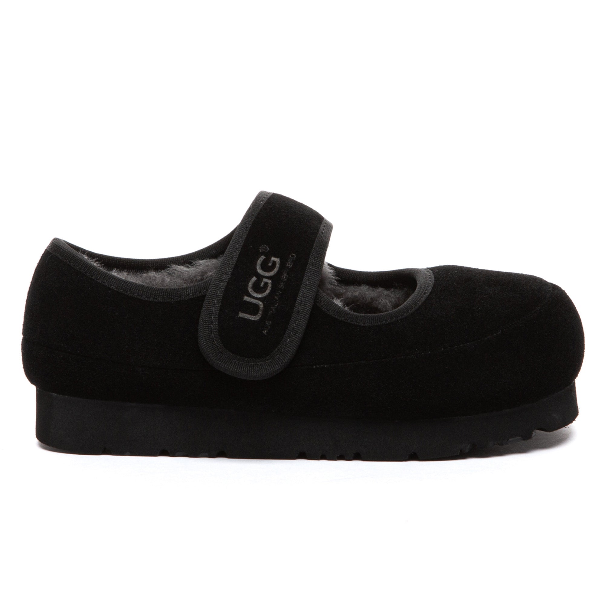 Kids' UGG Millie Mary Jane slippers by EverUgg, featuring soft, cozy design with pink and purple fabric, and a comfortable slip-on style.