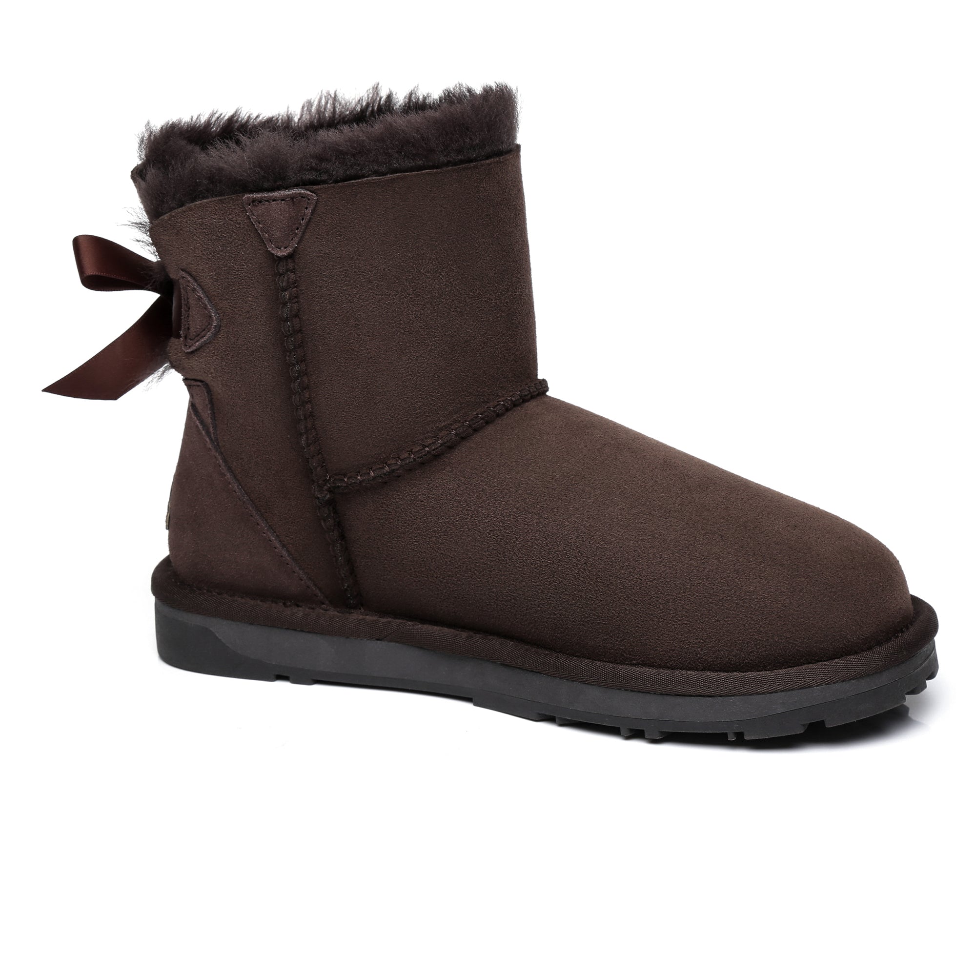 EverUgg Mini Back Bow UGG Boots featuring a stylish back bow and cozy design, perfect for casual winter wear.