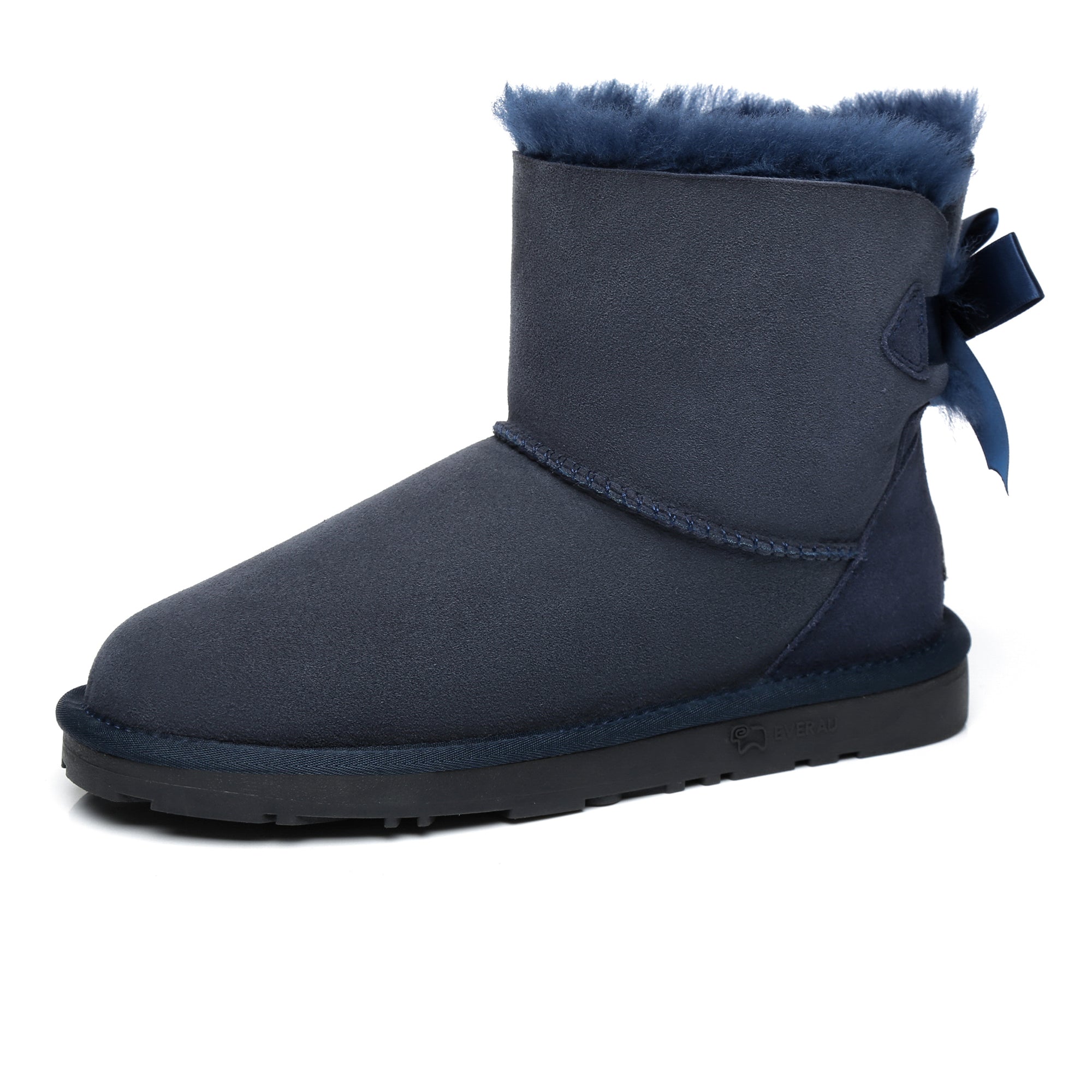 EverUgg Mini Back Bow UGG Boots featuring a stylish back bow detail and cozy design for winter wear.