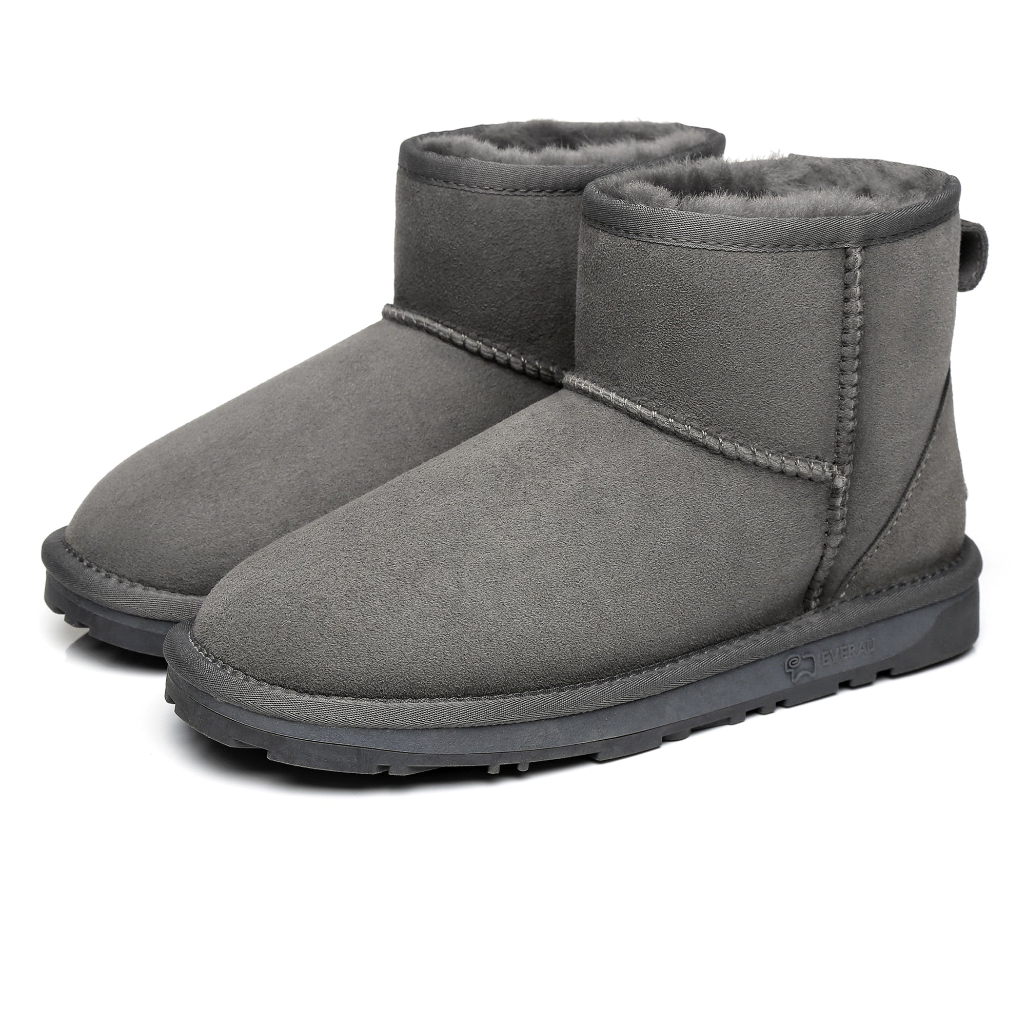 Mini Classic Sheepskin UGG Boots by EverUgg, women's shoes featuring soft sheepskin lining and cozy ankle-height design.
