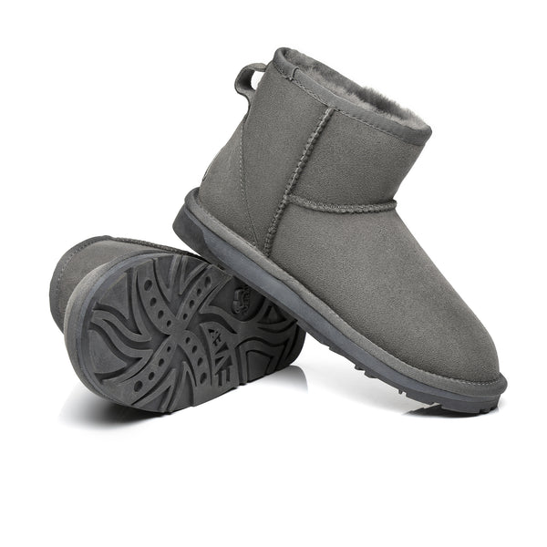 EverUgg Mini Classic Sheepskin UGG boots for women, featuring soft sheepskin material and a cozy, slip-on design.