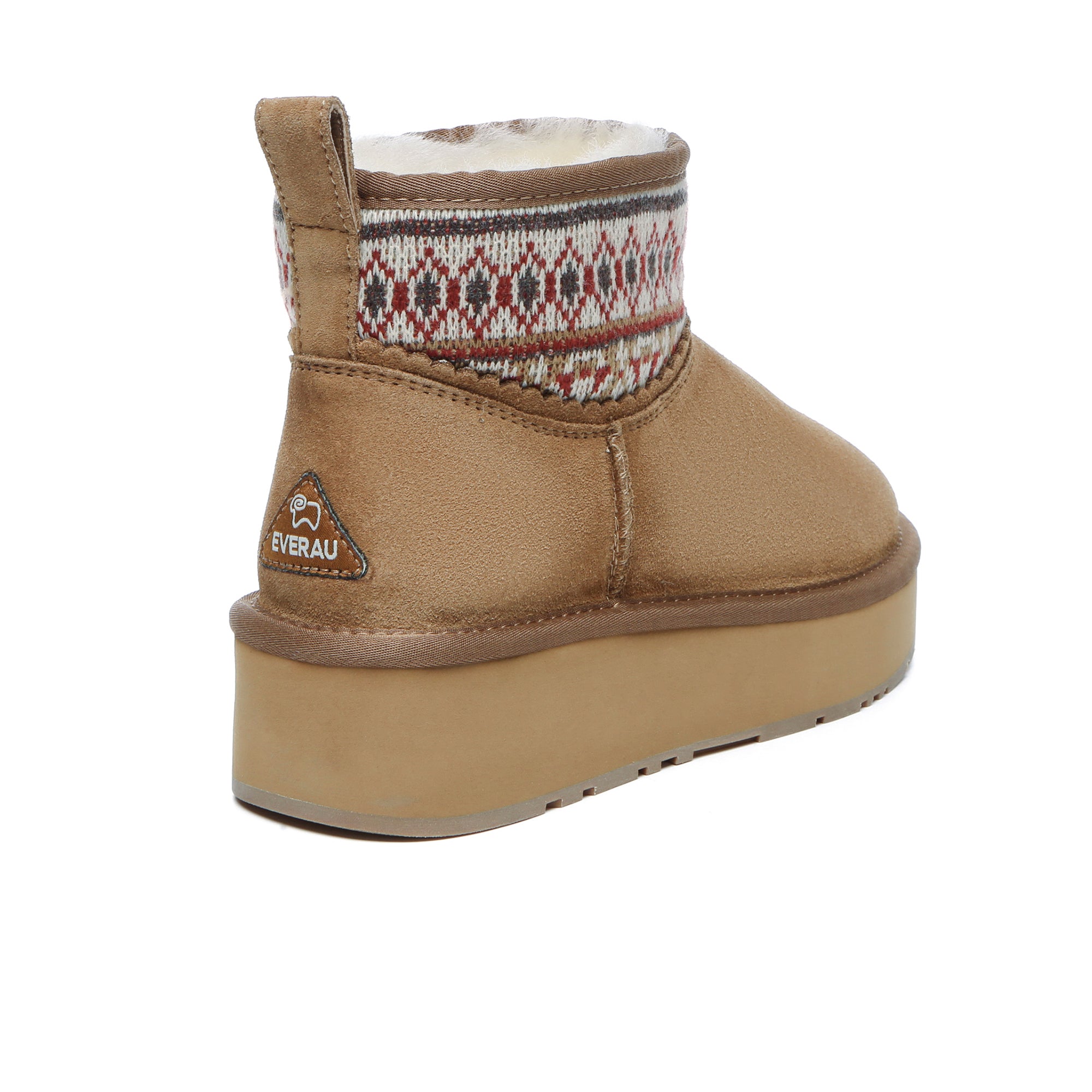 EverUgg mini woven ankle platform shoes for women, featuring a stylish woven design and comfortable platform sole