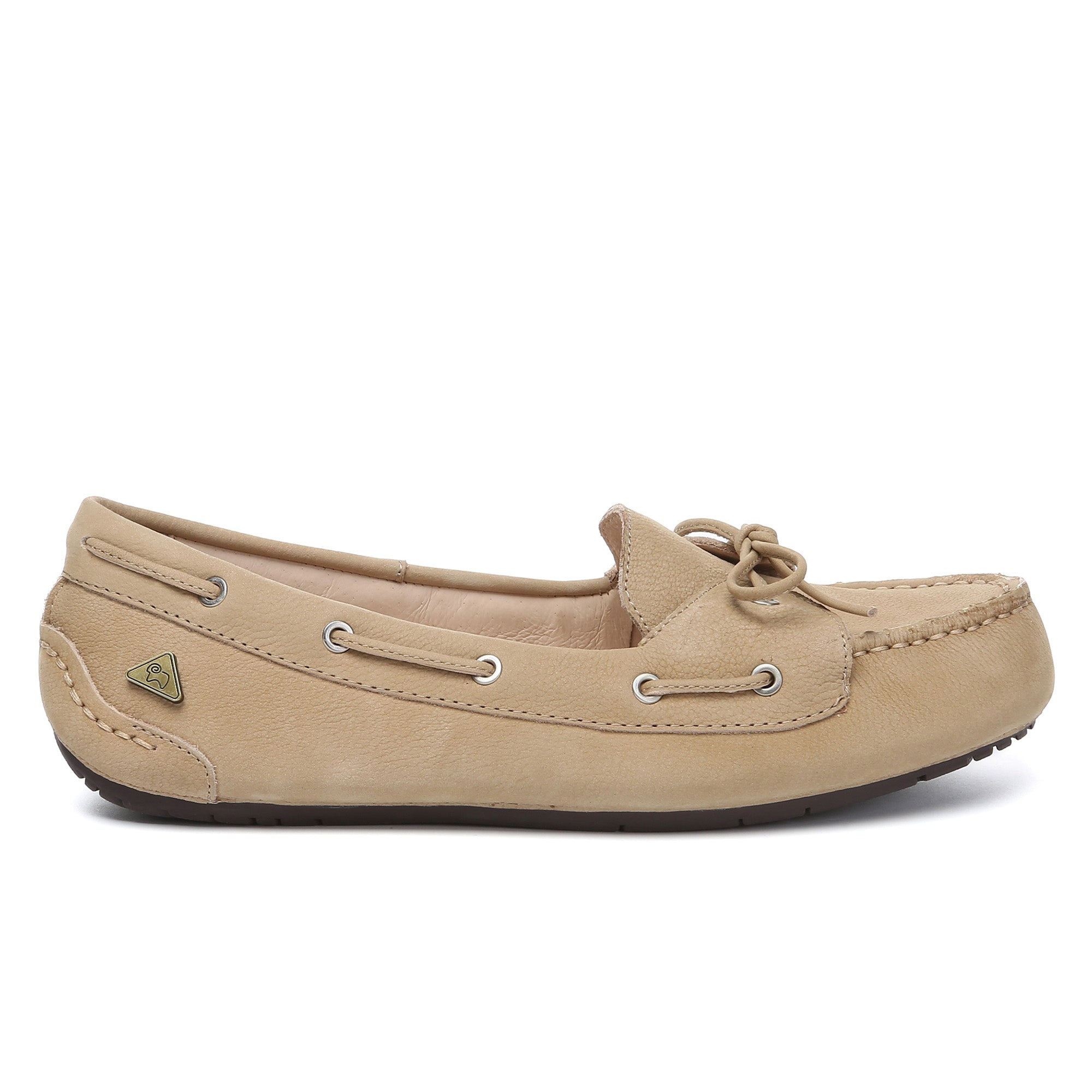 EverUgg Monty casual leather loafer moccasins for men, featuring a sleek flat design and smooth leather finish.
