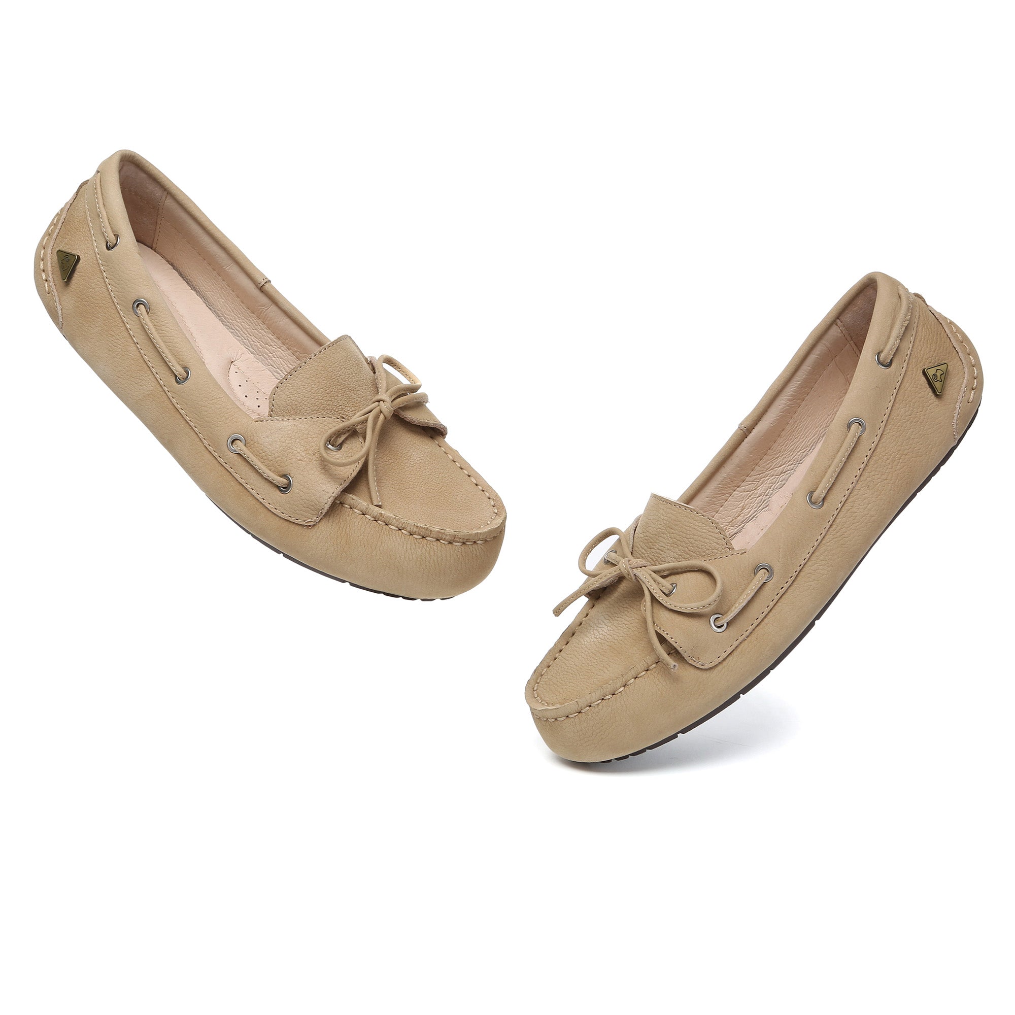 EverUgg Monty casual leather loafer moccasins flats with smooth brown leather and slip-on design, perfect for everyday wear.