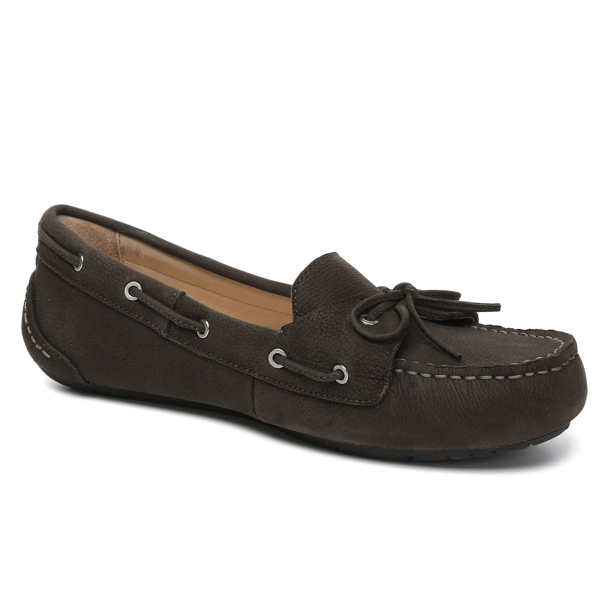 EverUgg Monty casual leather loafer moccasins flats, featuring smooth leather and classic slip-on design for comfortable style.