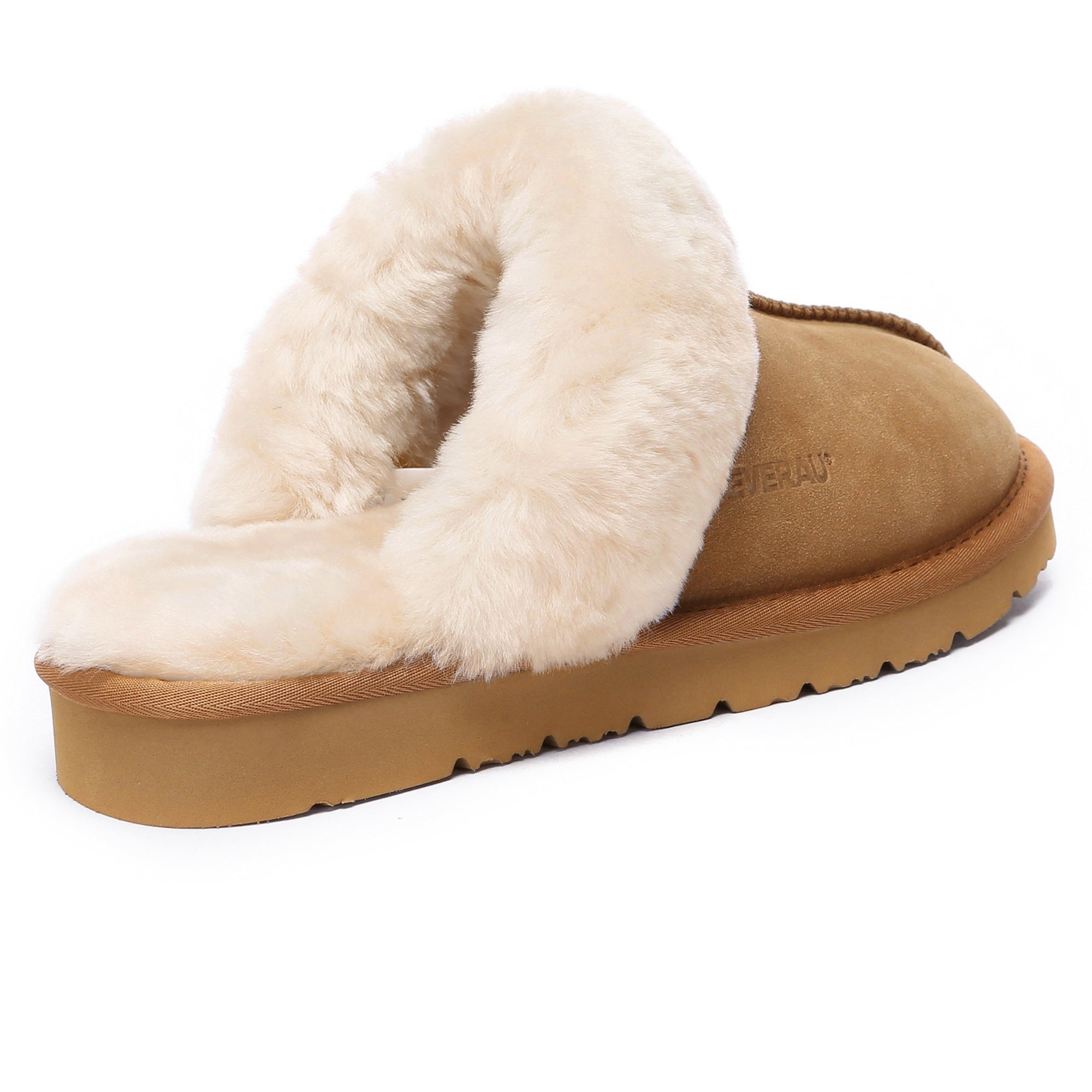 EverUgg Muffin Sheepskin Winter Slippers with plush lining and cozy design, perfect for cold weather comfort.