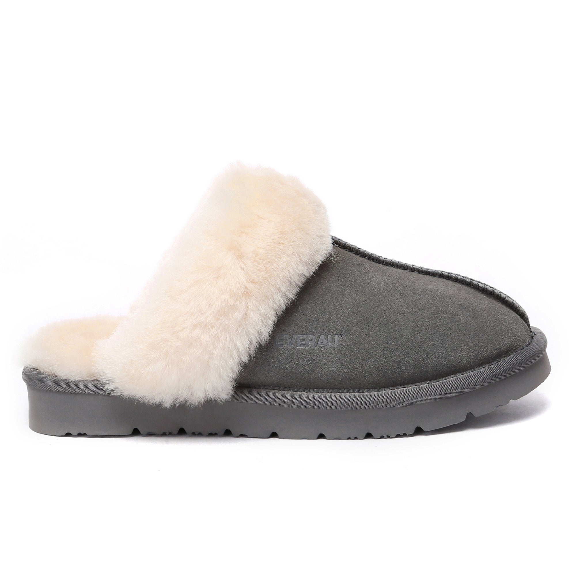 EverUgg Muffin Sheepskin Winter Slippers with plush sheepskin lining and cozy design, perfect for cold weather indoor wear.
