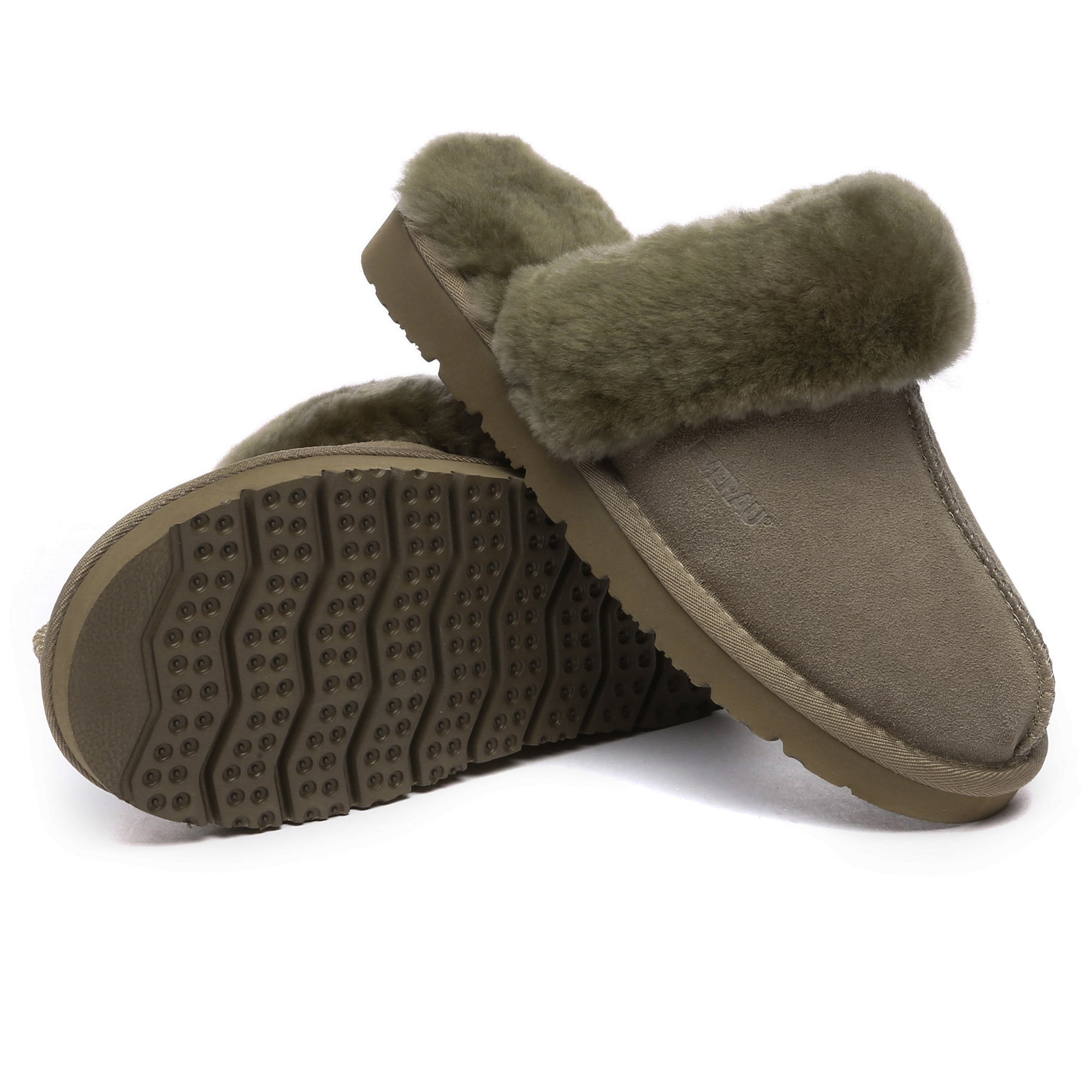 EverUgg Muffin Sheepskin Winter Slippers with plush lining and slip-on design, ideal for cozy indoor wear.