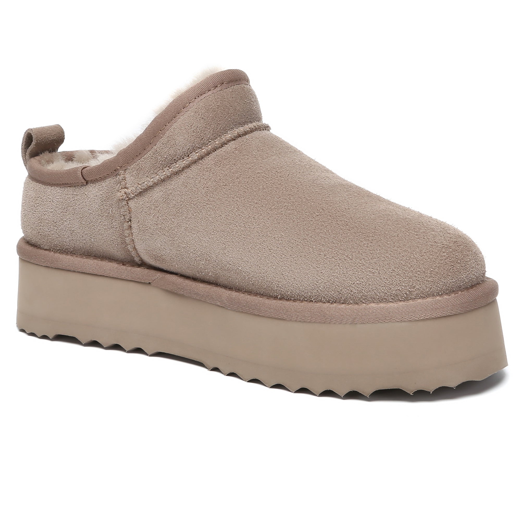 EverUgg Nano Classic Ankle UGG platform boots for women with ankle height, cozy sheepskin lining, and rugged outsole.