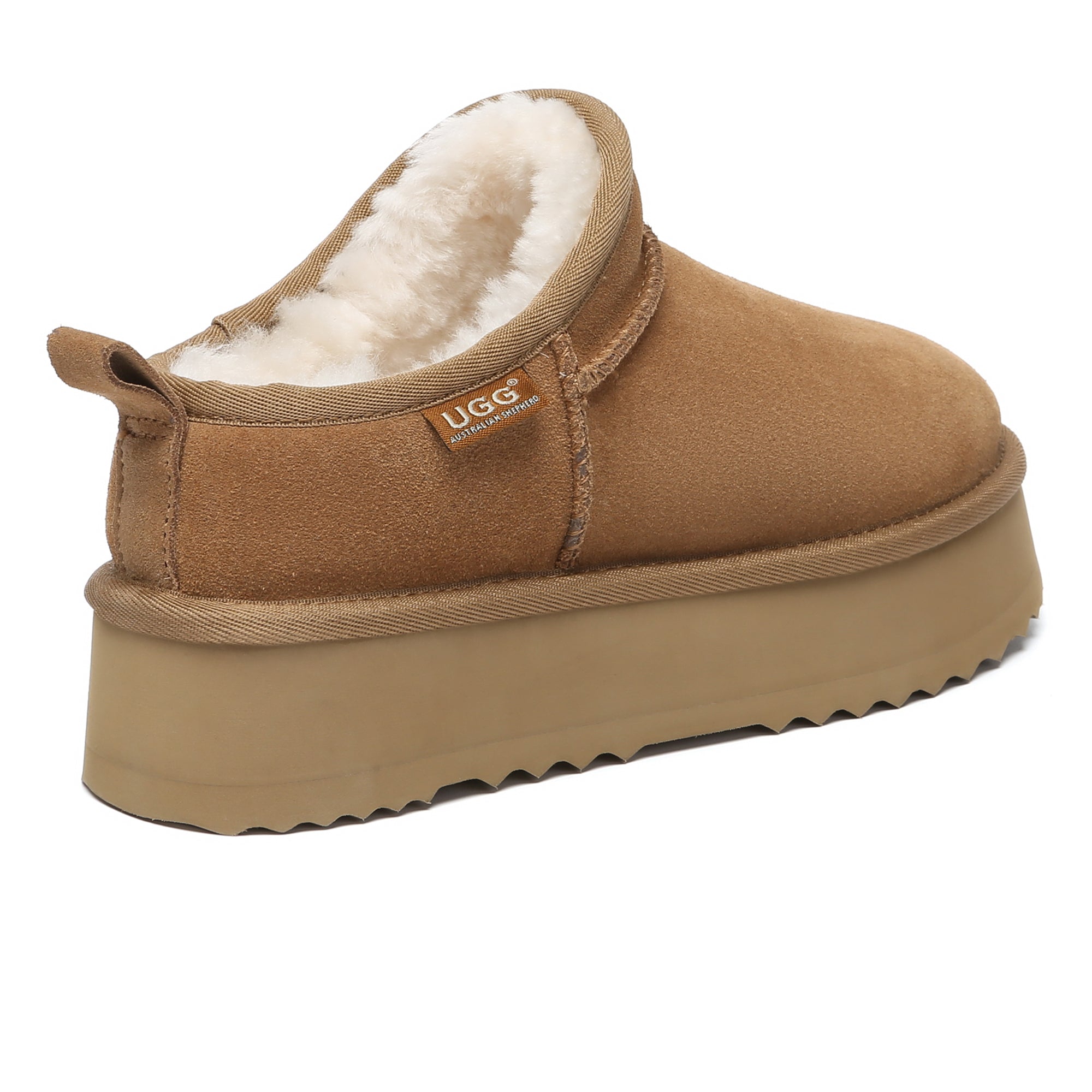 EverUgg Nano Classic Ankle UGG platform boots for women, featuring a sleek design with plush sheepskin lining and durable soles.