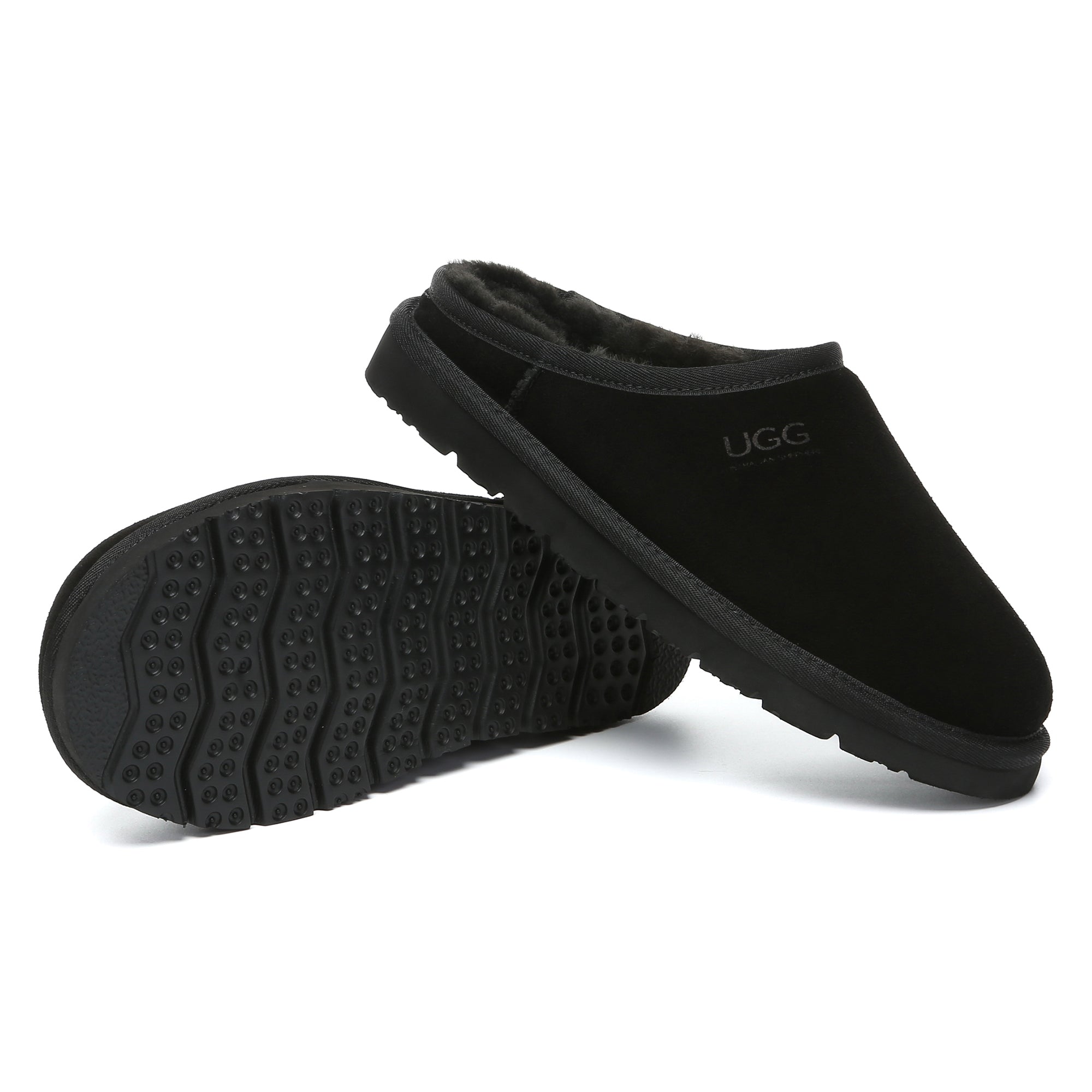 EverUgg Nano Classic UGG slippers for women, soft plush interior with tan suede exterior, slip-on style for cozy comfort.