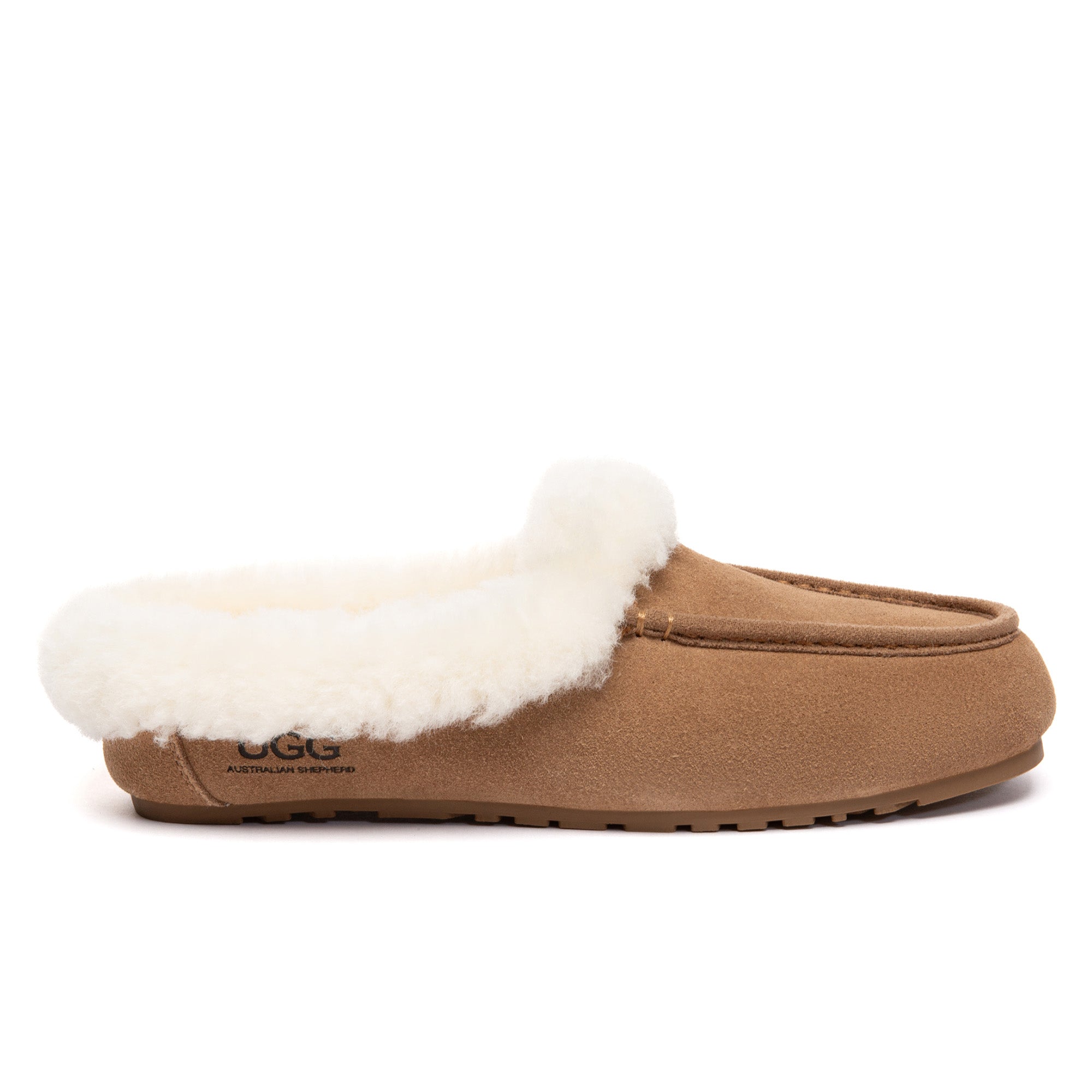 EverUgg Noelle Mule Loafer slippers in plush material, featuring a slip-on design and cozy interior for comfortable wear.