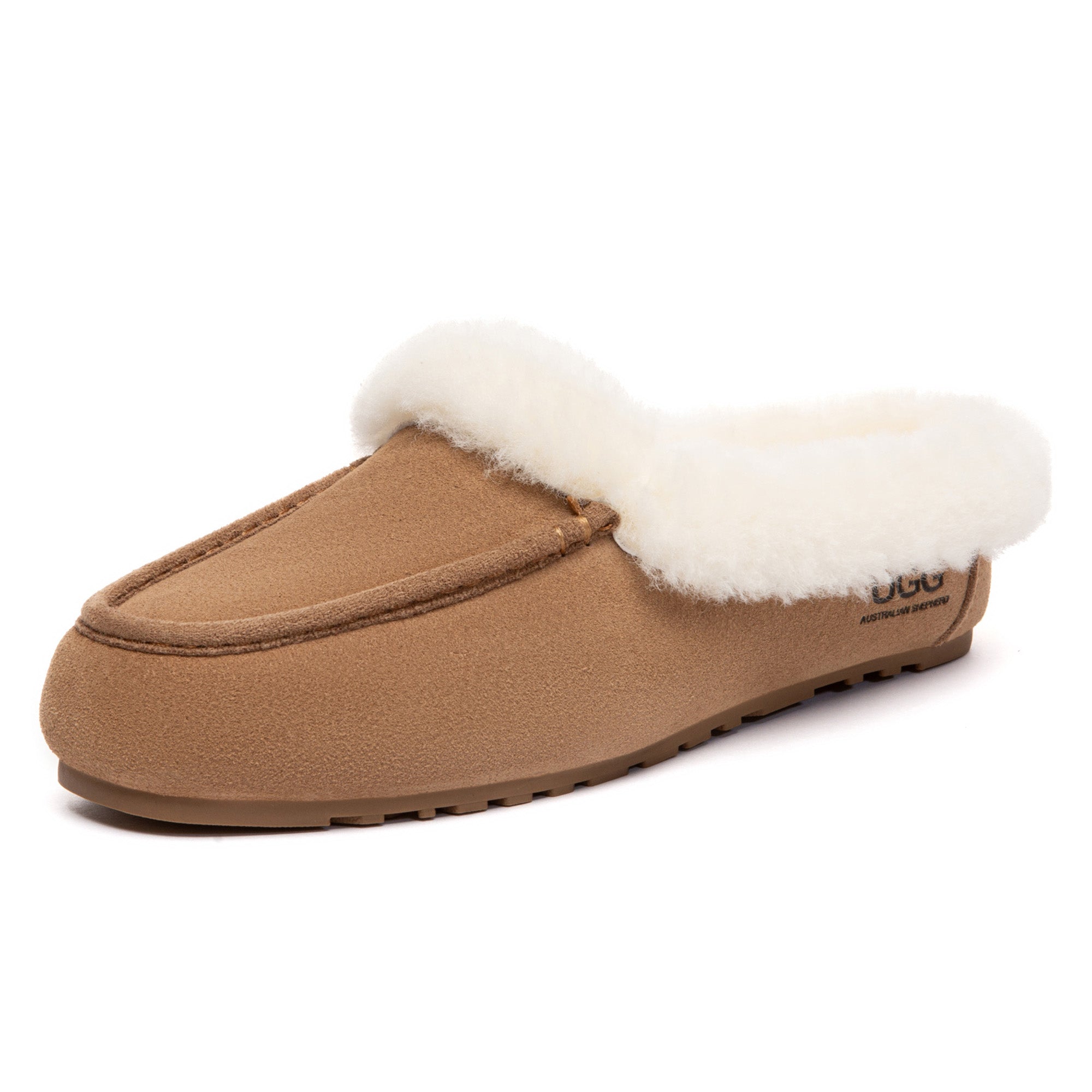 EverUgg Noelle Mule Loafer slippers featuring soft, plush material and a slip-on design, ideal for comfortable indoor wear.